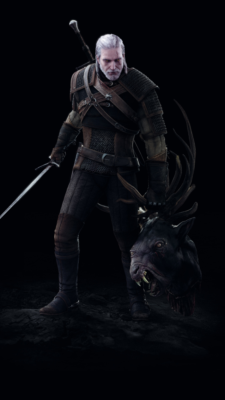 The Witcher 3 Wild Hunt, Geralt Von Riva, Action-Figur, Oberbekleidung, Monster. Wallpaper in 750x1334 Resolution