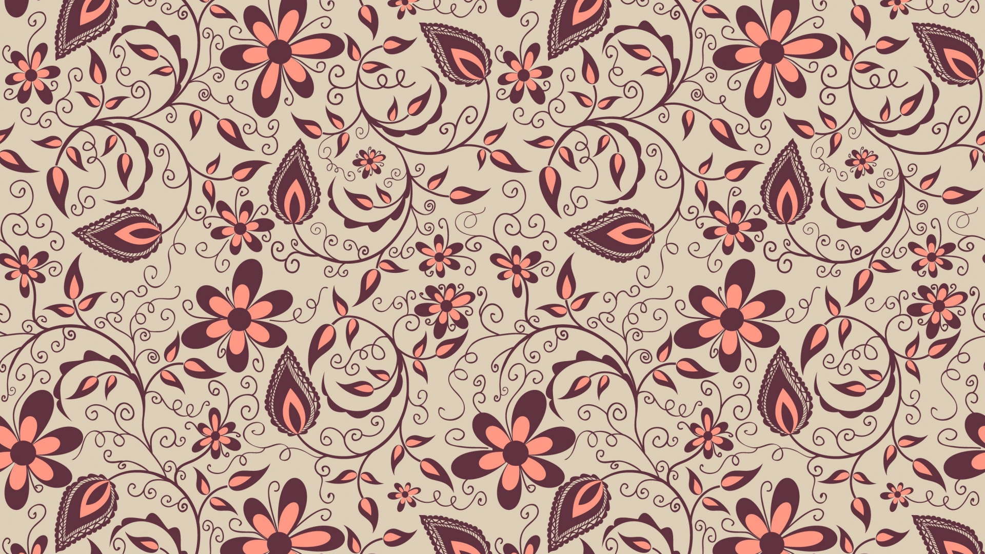 Textile Floral Blanc Rouge et Noir. Wallpaper in 1920x1080 Resolution