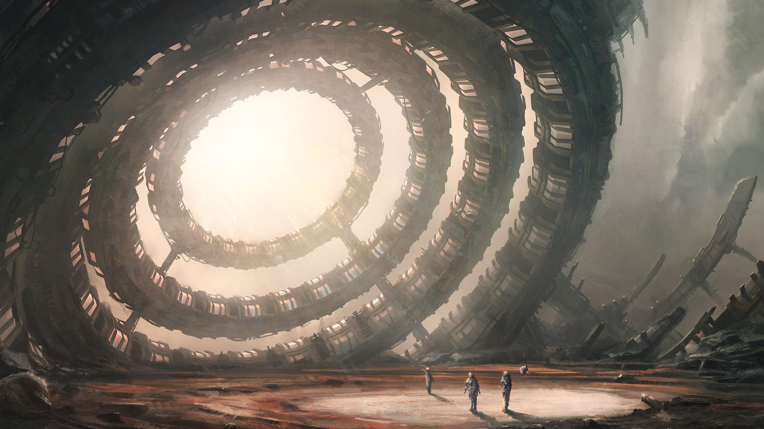 艺术, 螺旋, 圆圈, 环境技术 壁纸 2560x1440 允许