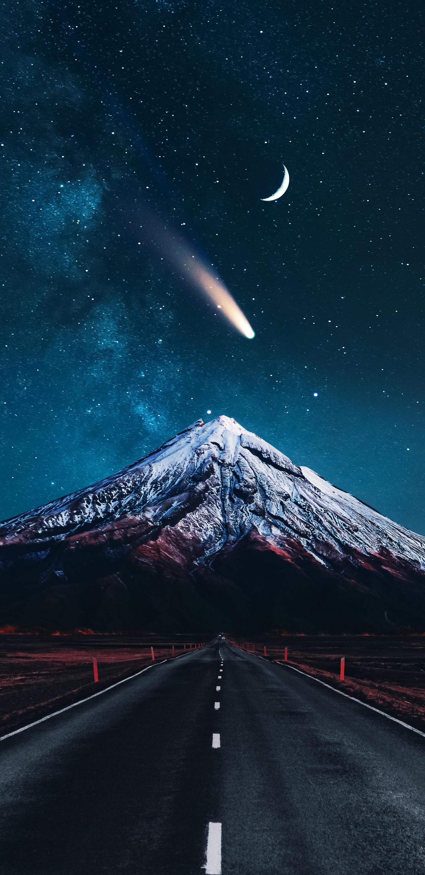 Atmosphäre, Licht, Natur, Naturlandschaft, Piste. Wallpaper in 1440x2960 Resolution