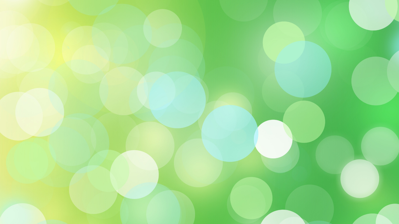 Grüne Und Weiße Bokeh-Lichter. Wallpaper in 1366x768 Resolution