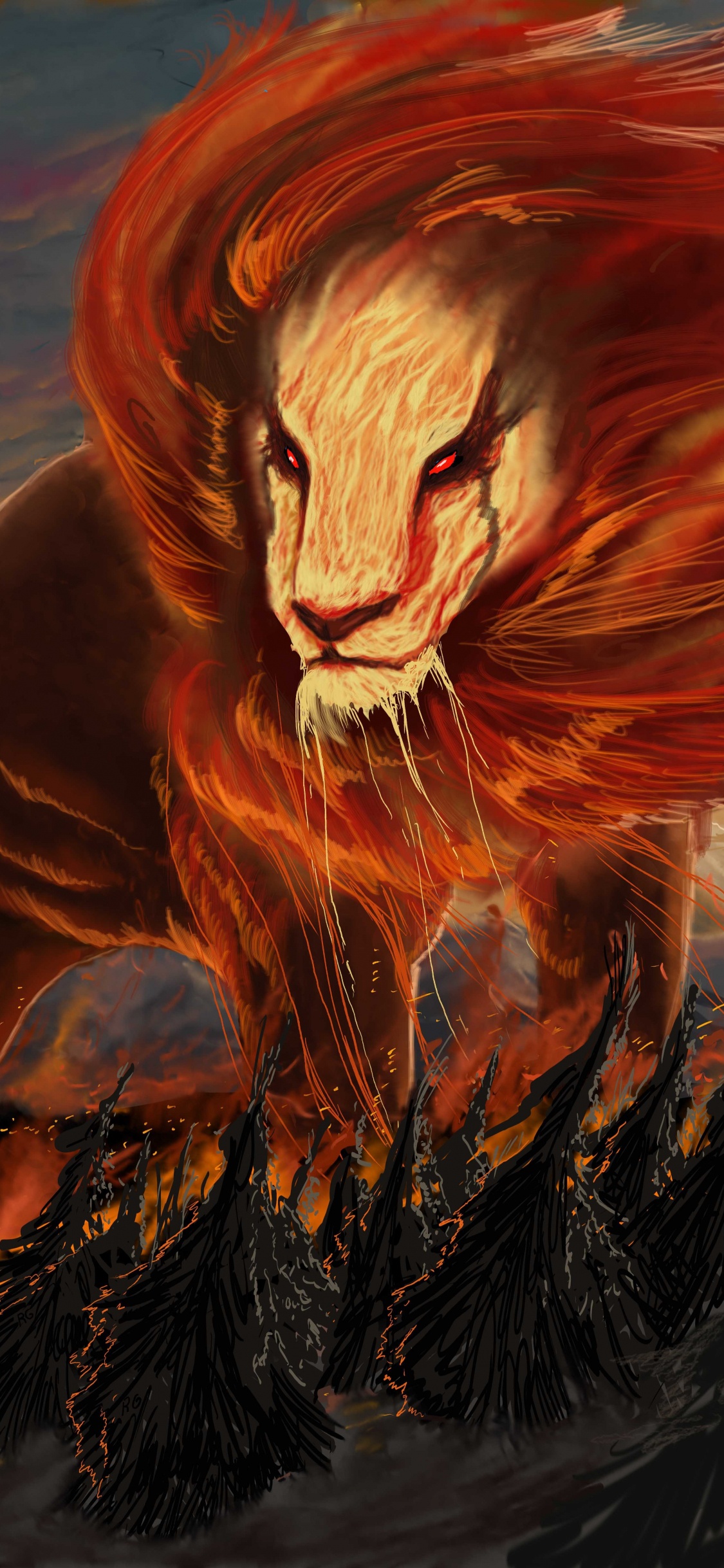 Lion Dans L'eau Pendant la Journée. Wallpaper in 1125x2436 Resolution