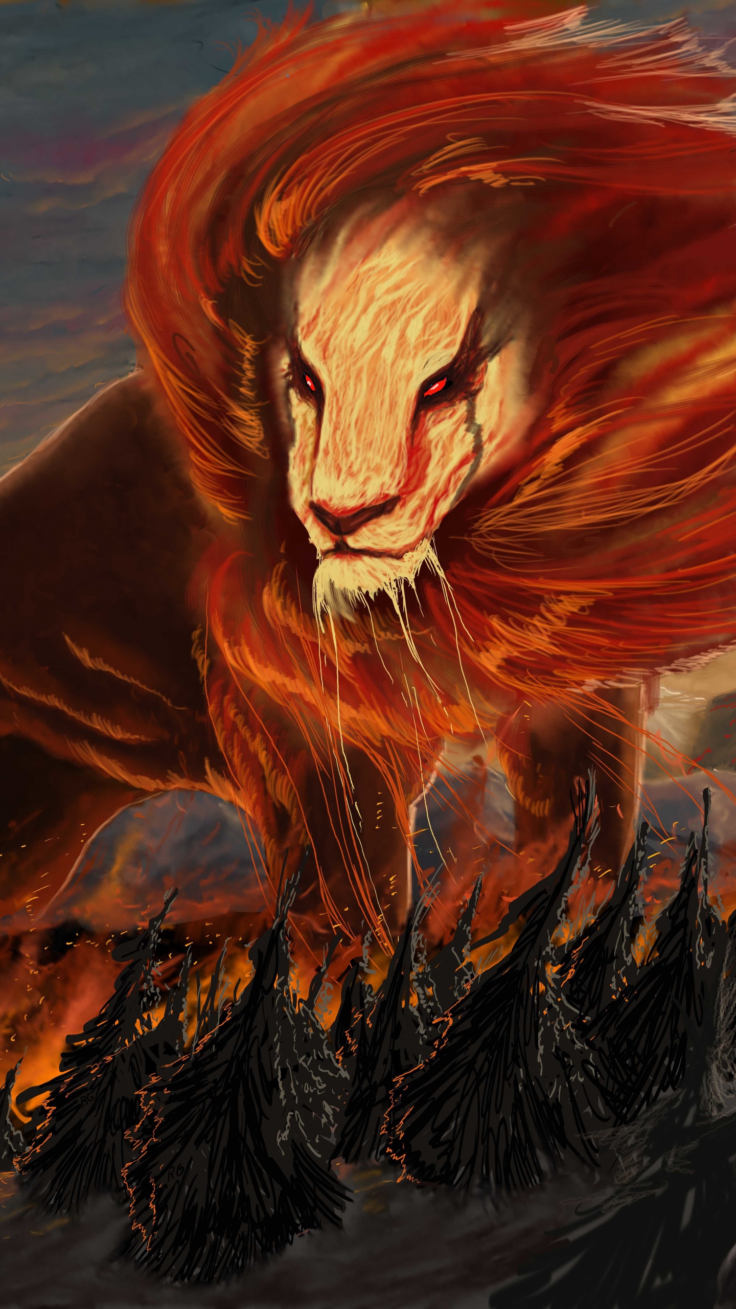 Lion Dans L'eau Pendant la Journée. Wallpaper in 1440x2560 Resolution