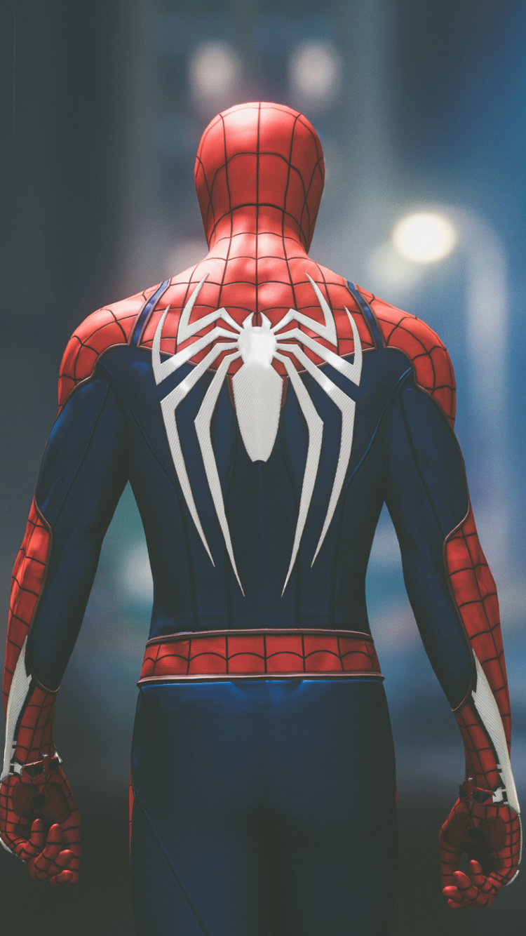 Spider-man, Superhéroe, Figura de Acción, Playstation 4, Personaje de Ficción. Wallpaper in 750x1334 Resolution