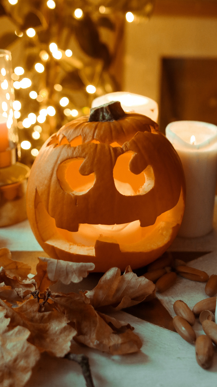 Disfraz de Halloween, Calabaza, Ambar, Naranja, Calabaza de Invierno. Wallpaper in 750x1334 Resolution