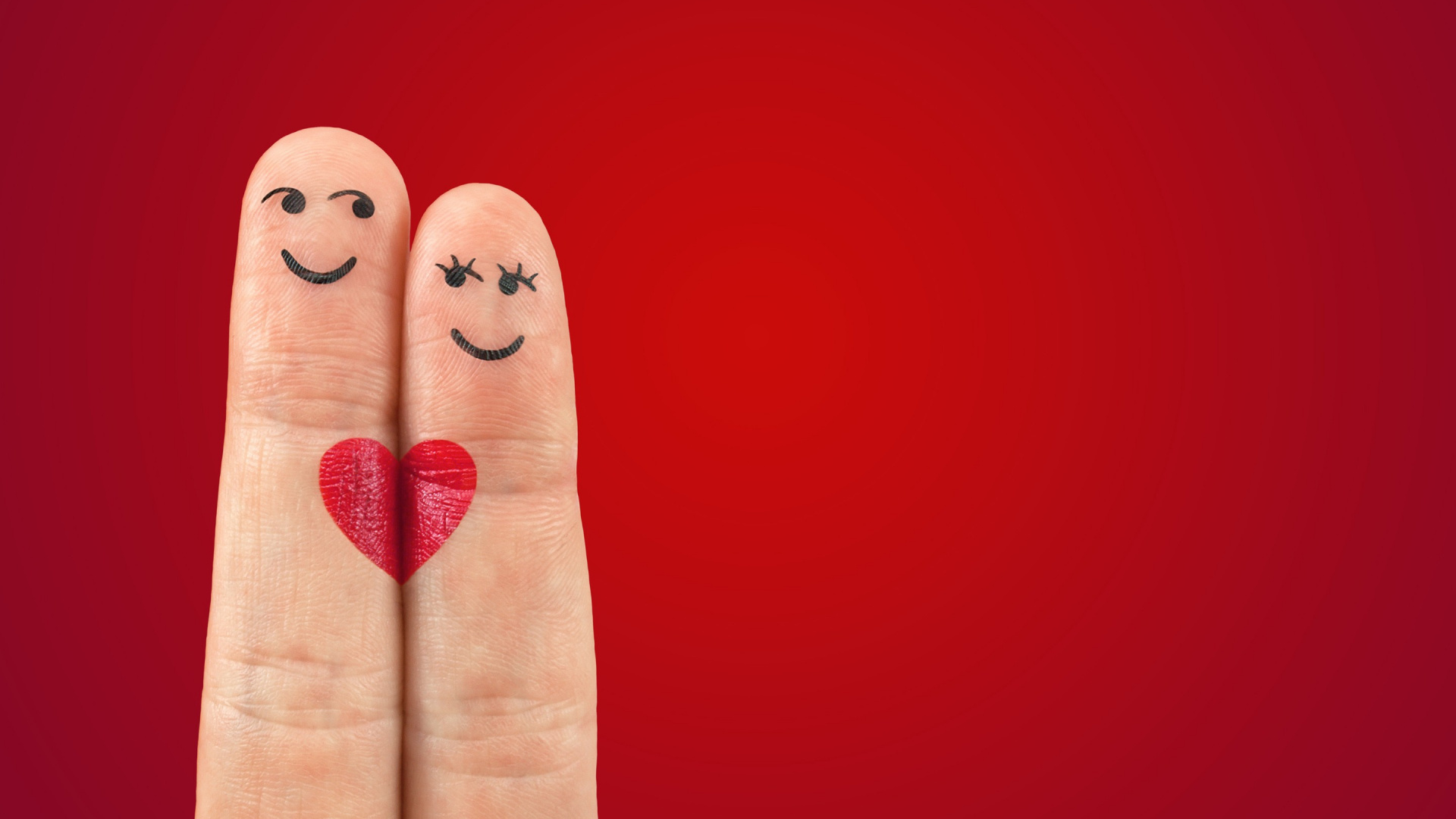 Valentines Tag, Umarmung, Herzen, Finger, Nagel. Wallpaper in 1920x1080 Resolution