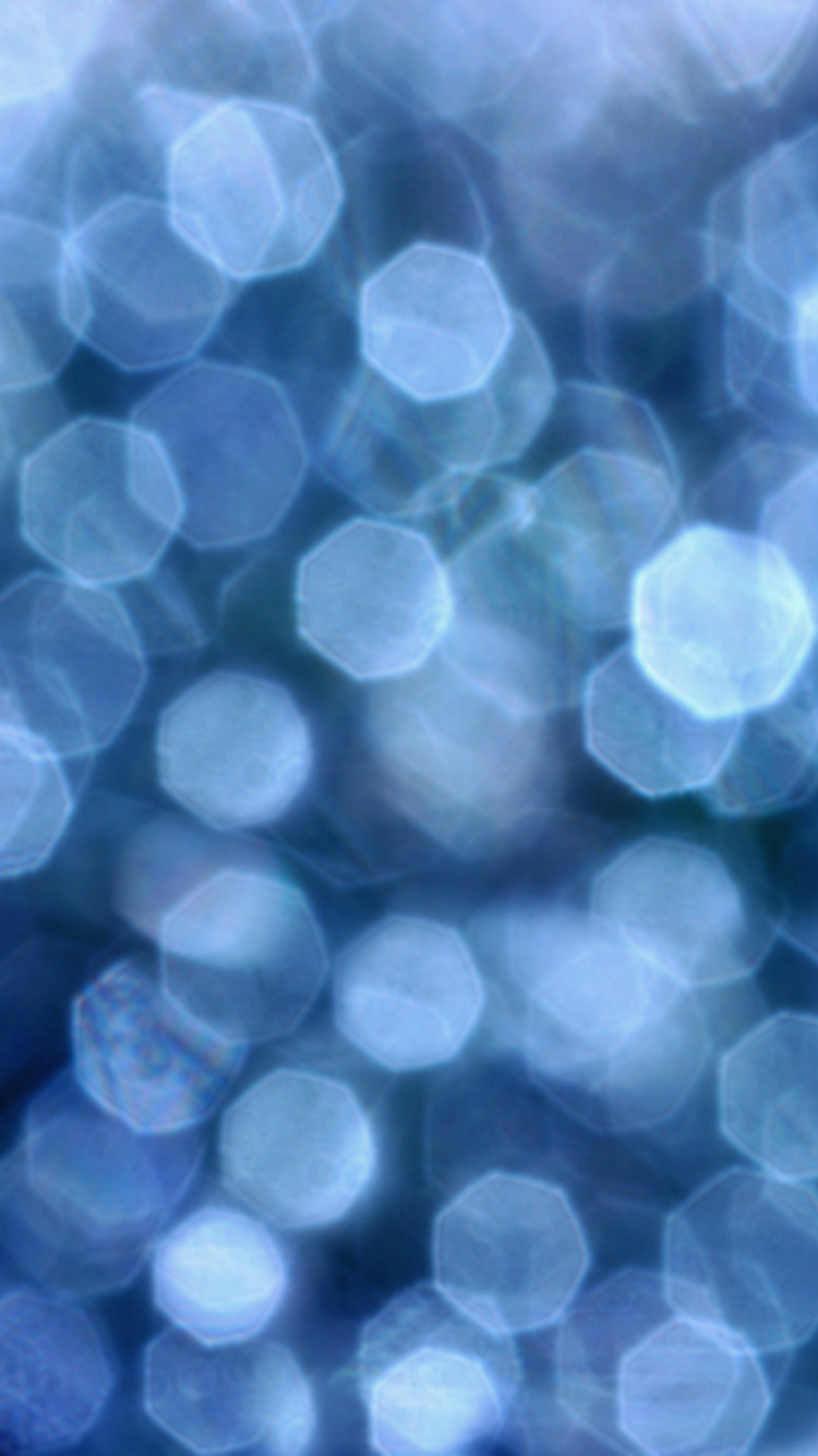 Lumières Bokeh Blanches et Bleues. Wallpaper in 750x1334 Resolution
