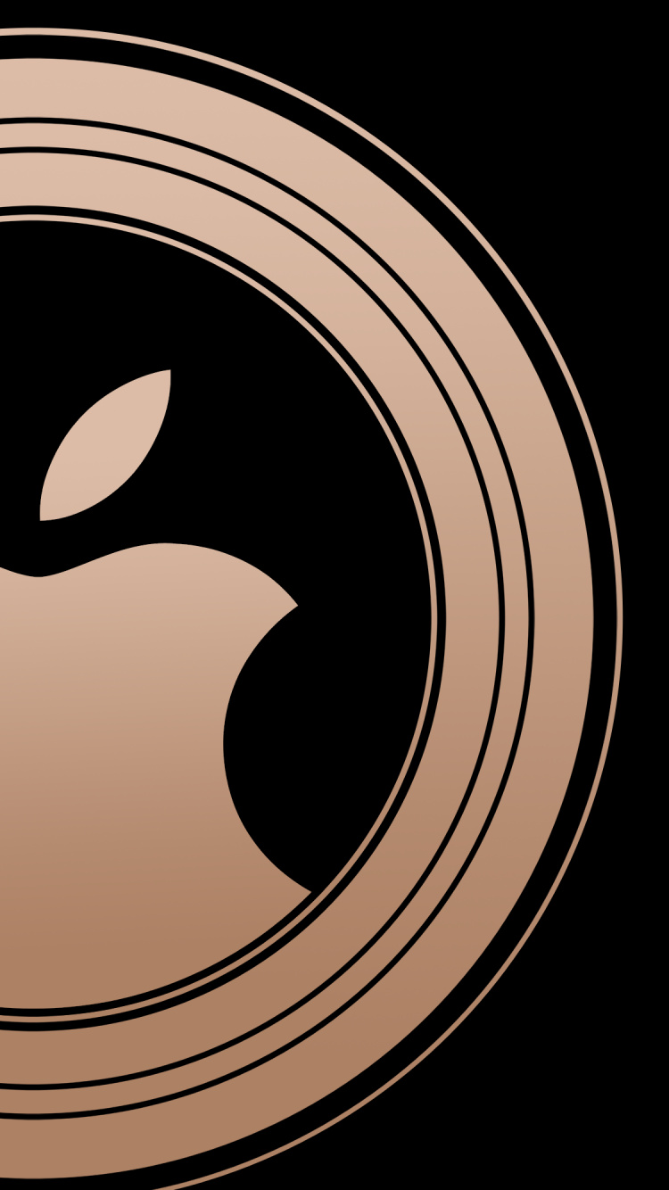 IPhone, IPhone X, Apple, Logo Pomme or Noir, IOS. Wallpaper in 750x1334 Resolution