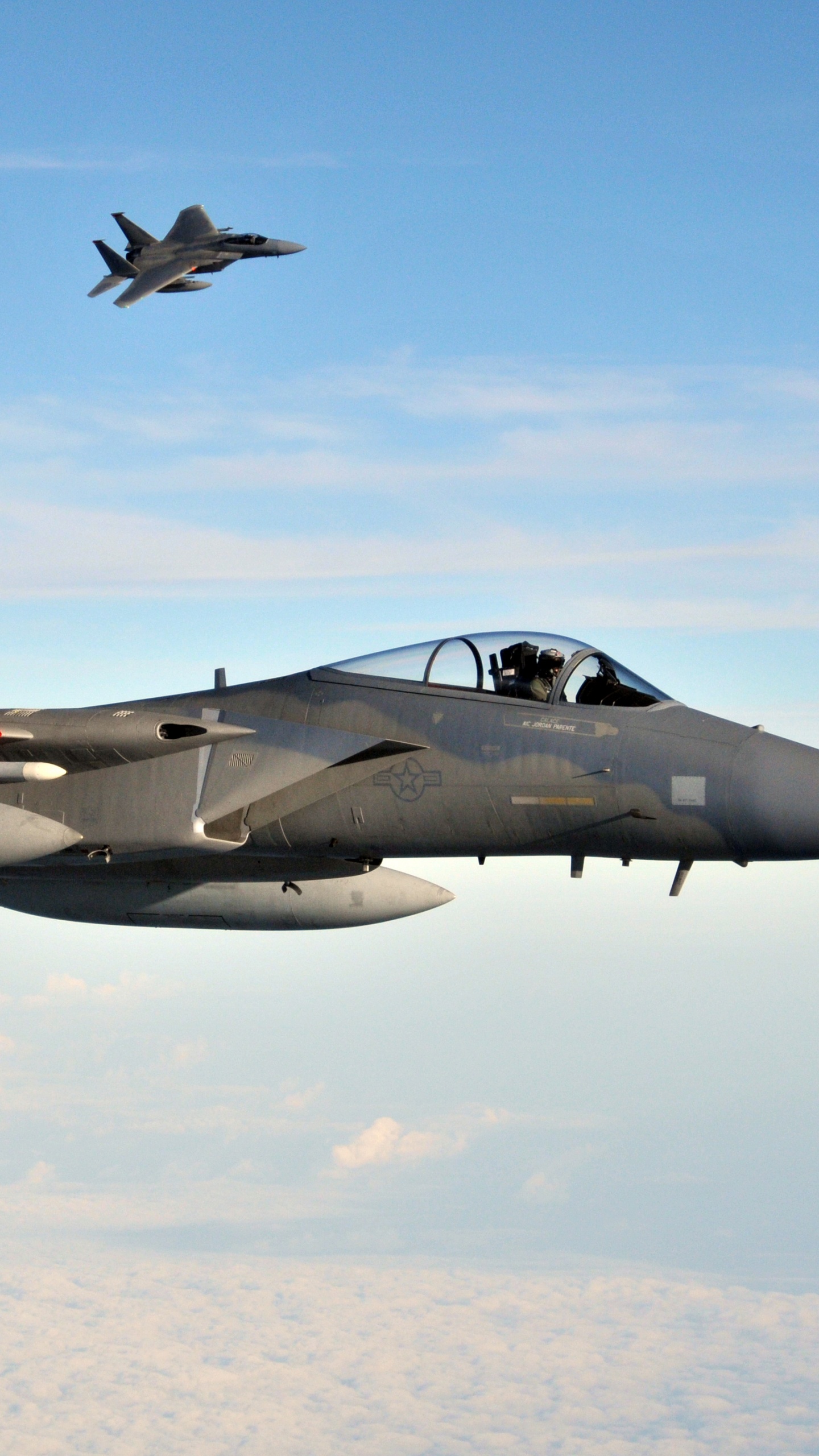 Black Fighter Plane in Mid Air During Daytime. Wallpaper in 1440x2560 Resolution