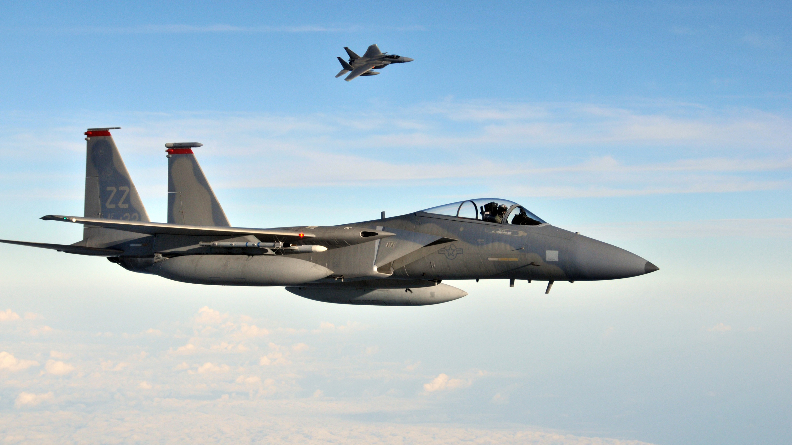 Black Fighter Plane in Mid Air During Daytime. Wallpaper in 2560x1440 Resolution