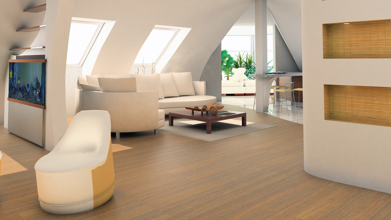 客厅, 现代建筑, 室内设计, 木地板, 地板 壁纸 1280x720 允许