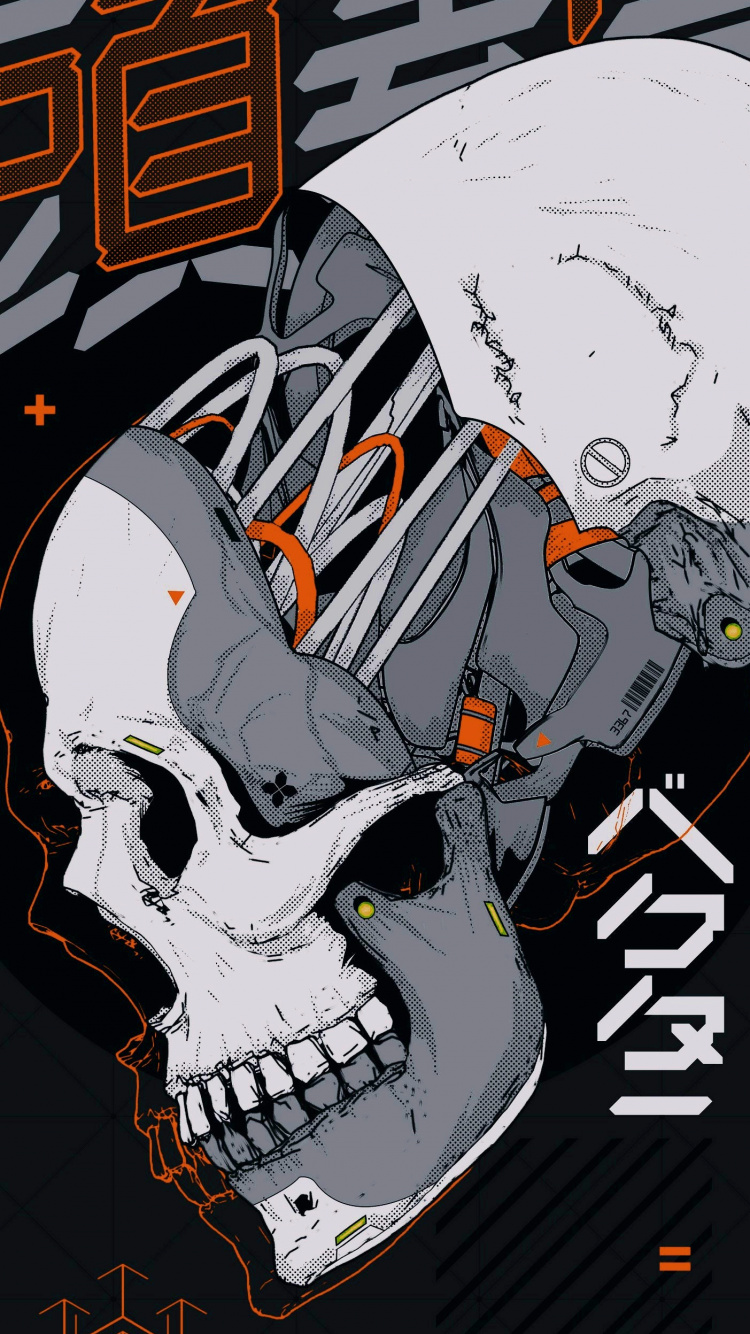 海报, 艺术, 流媒体, 忍者, 机械人 壁纸 750x1334 允许