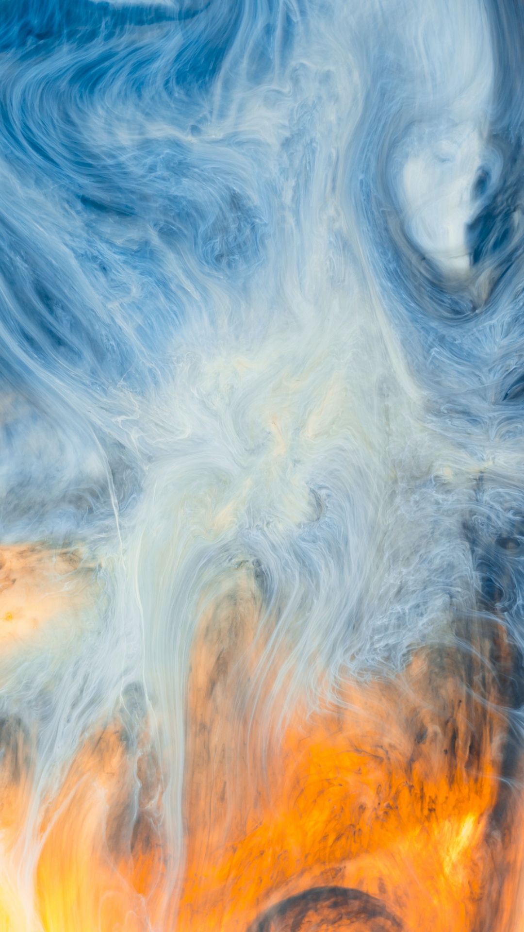 Blaue Und Weiße Abstrakte Malerei. Wallpaper in 1080x1920 Resolution