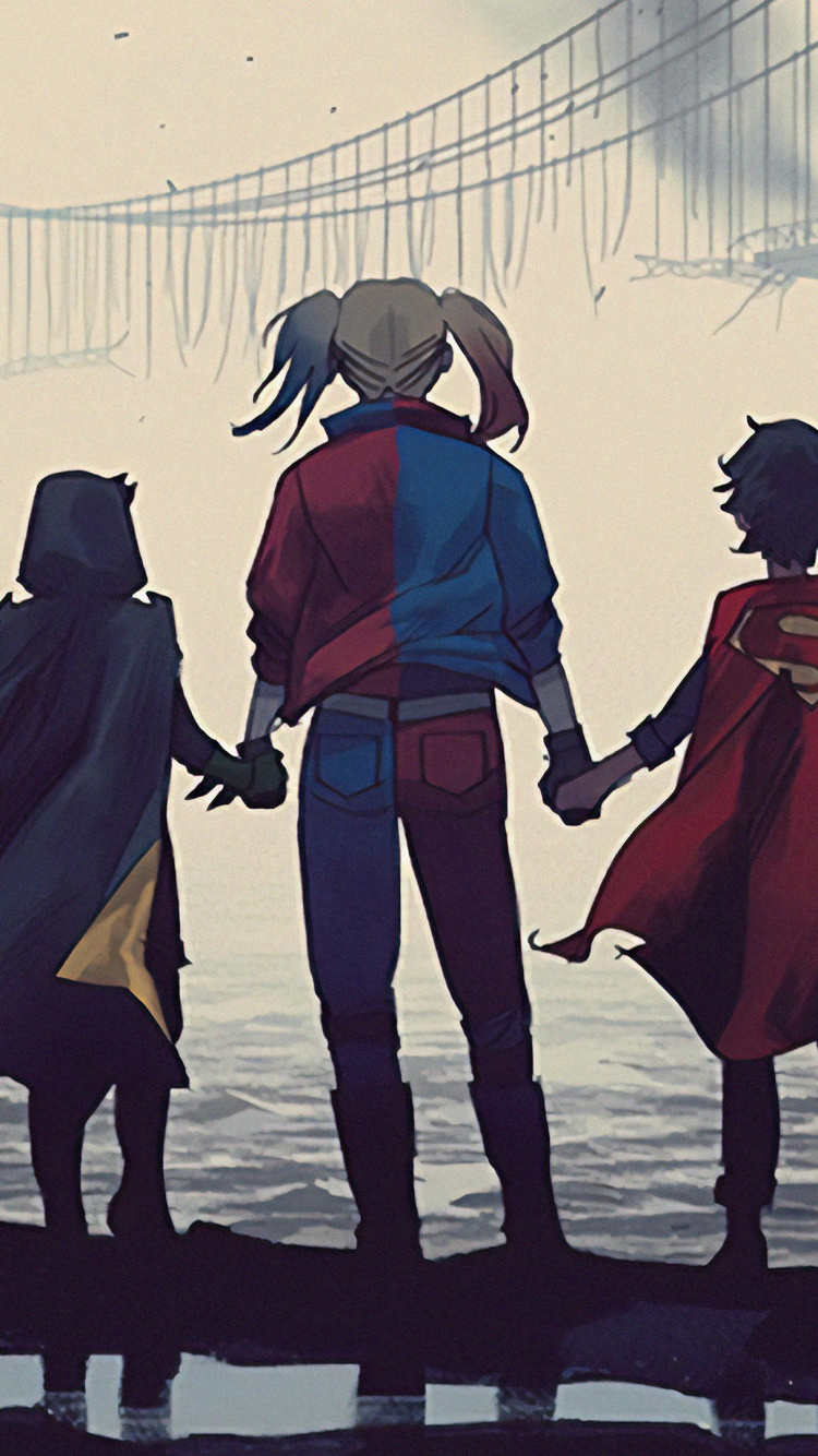 2 Person in Red and Yellow Coat Walking on Gray Concrete Bridge During Daytime. Wallpaper in 750x1334 Resolution