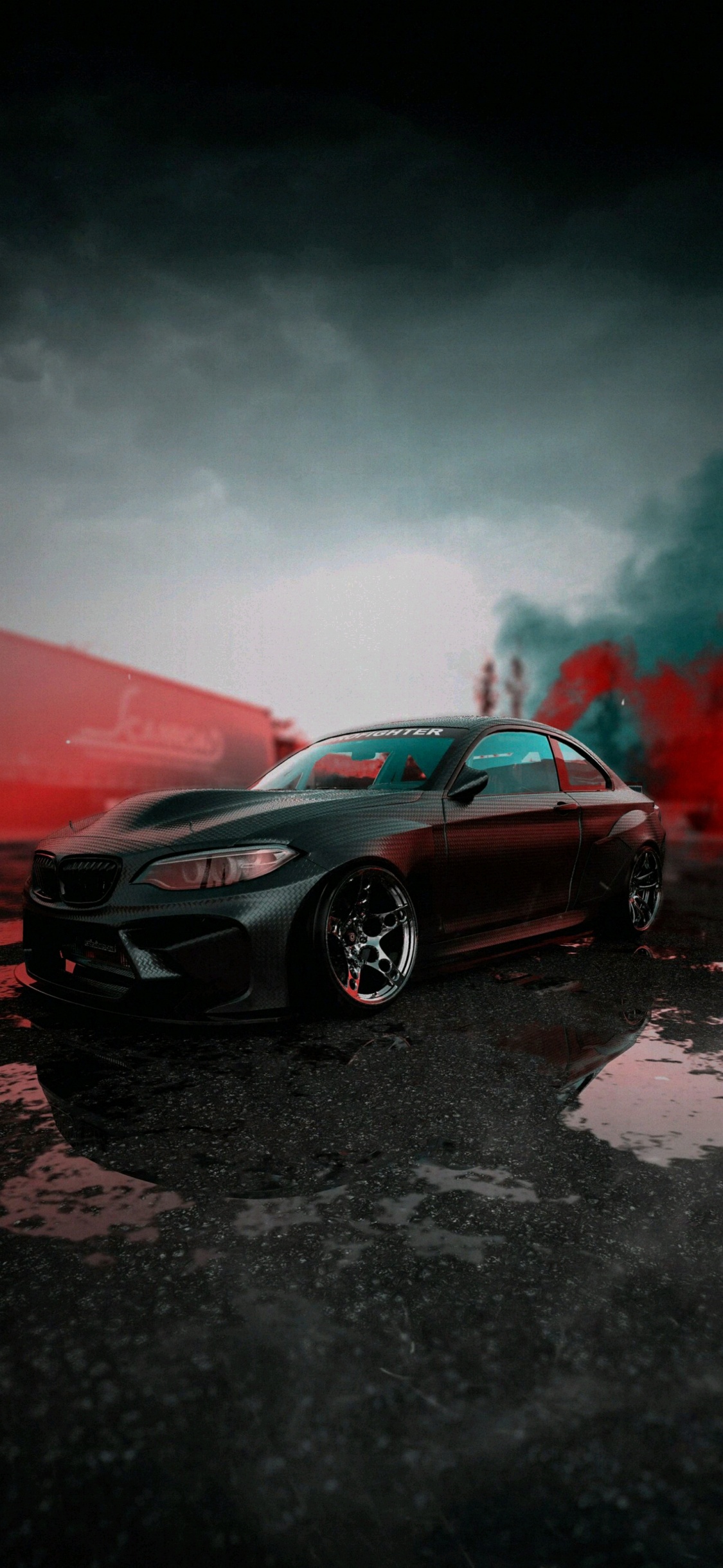Reflexion, Car, Rad, Tire, Cloud. Wallpaper in 1125x2436 Resolution
