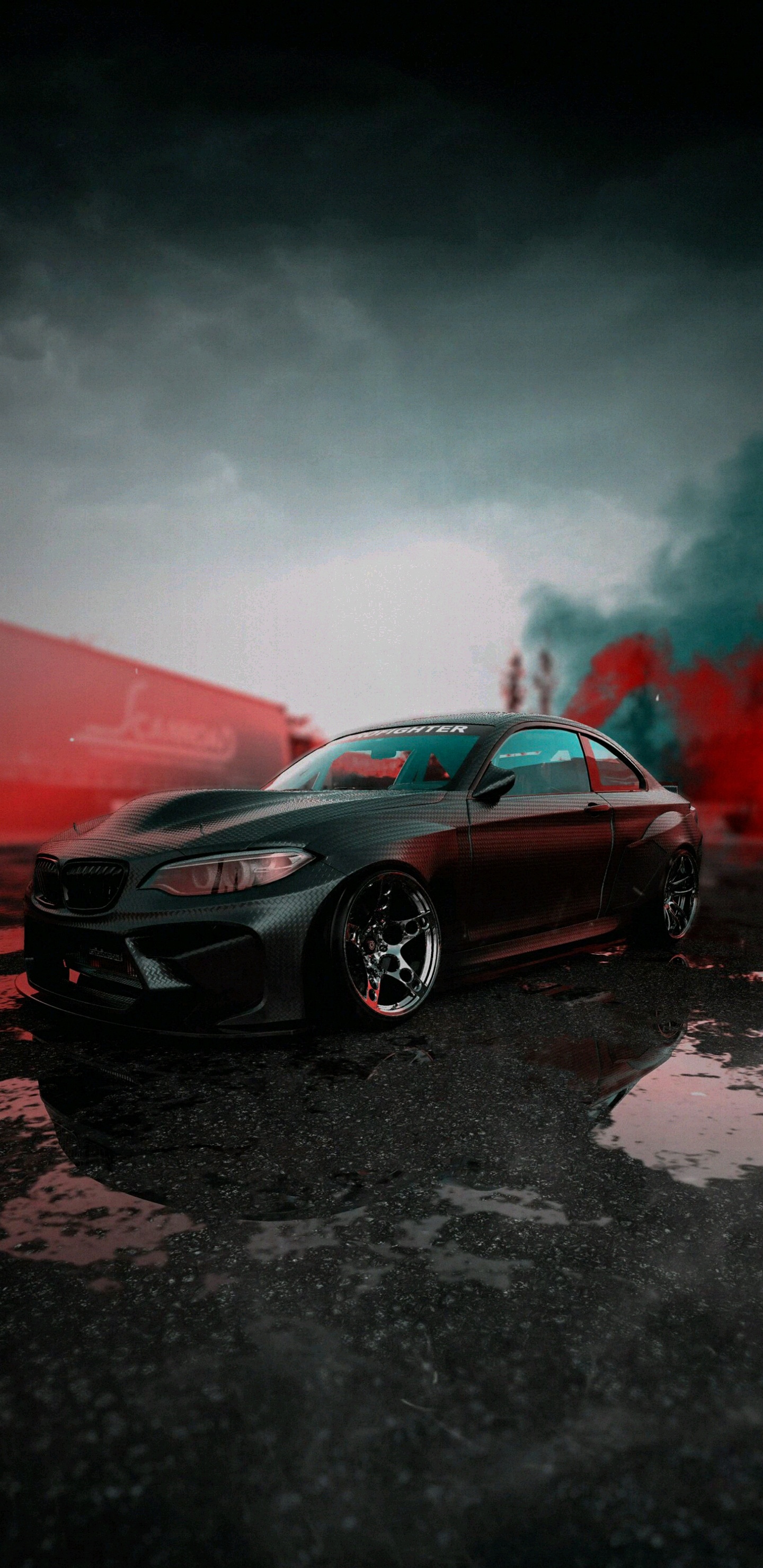 Réflexion, Roue, Pneu, L'éclairage Automobile, Automobile Pneu. Wallpaper in 1440x2960 Resolution