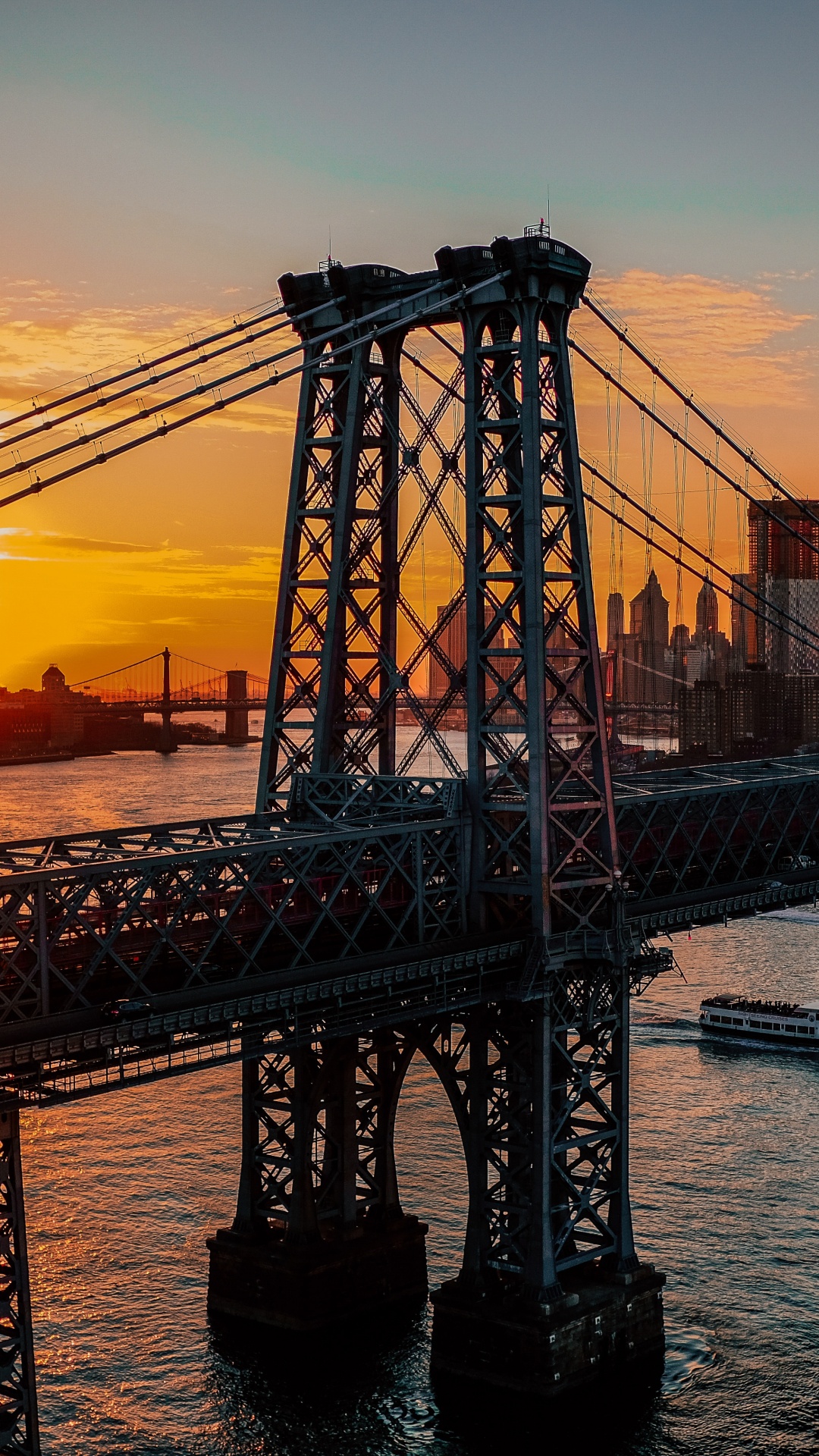 Bridge Over Water During Sunset. Wallpaper in 1080x1920 Resolution