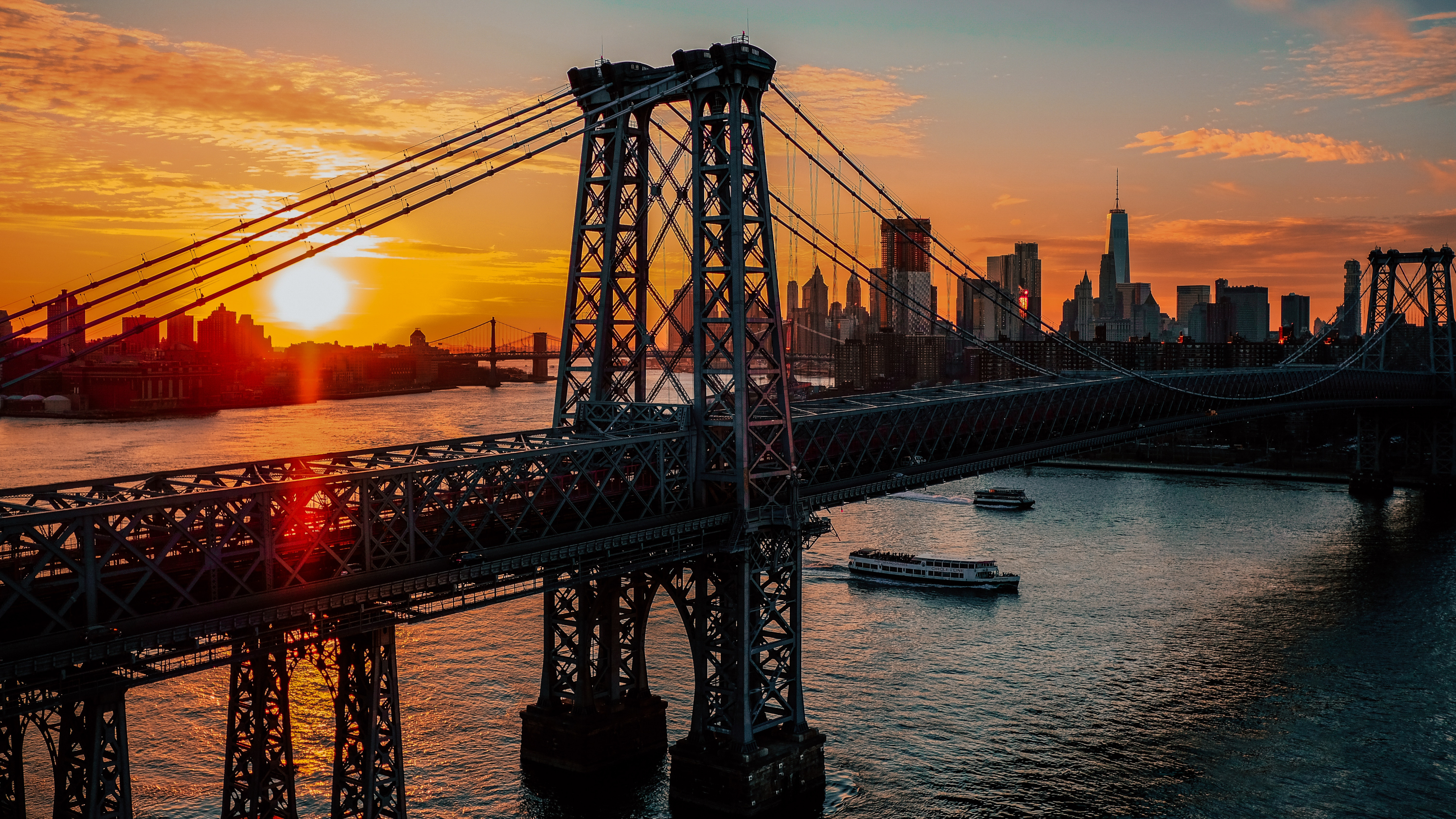 Bridge Over Water During Sunset. Wallpaper in 3840x2160 Resolution