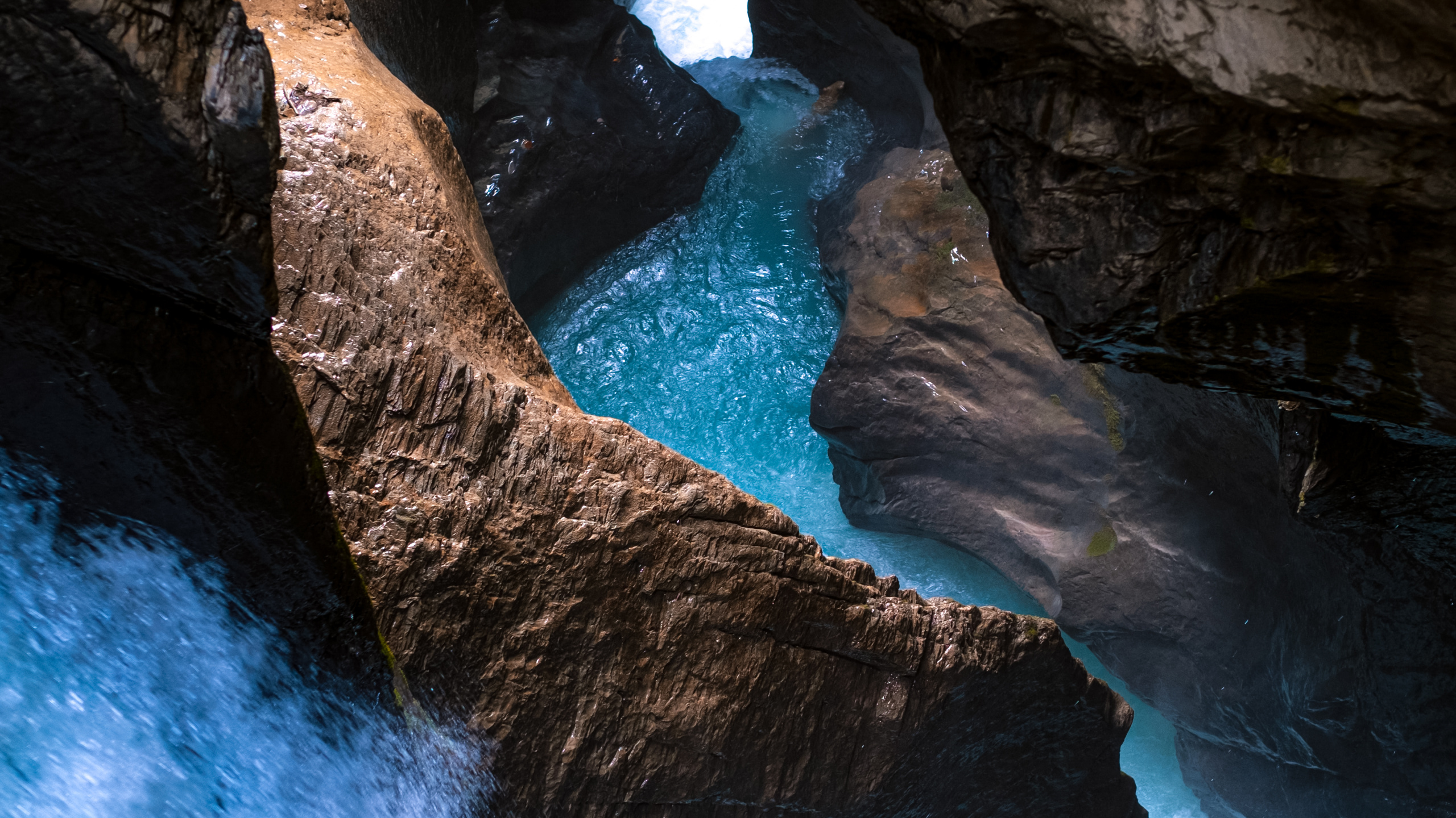 Agua, Cascada, Cañon, Los Recursos de Agua, Azure. Wallpaper in 2560x1440 Resolution