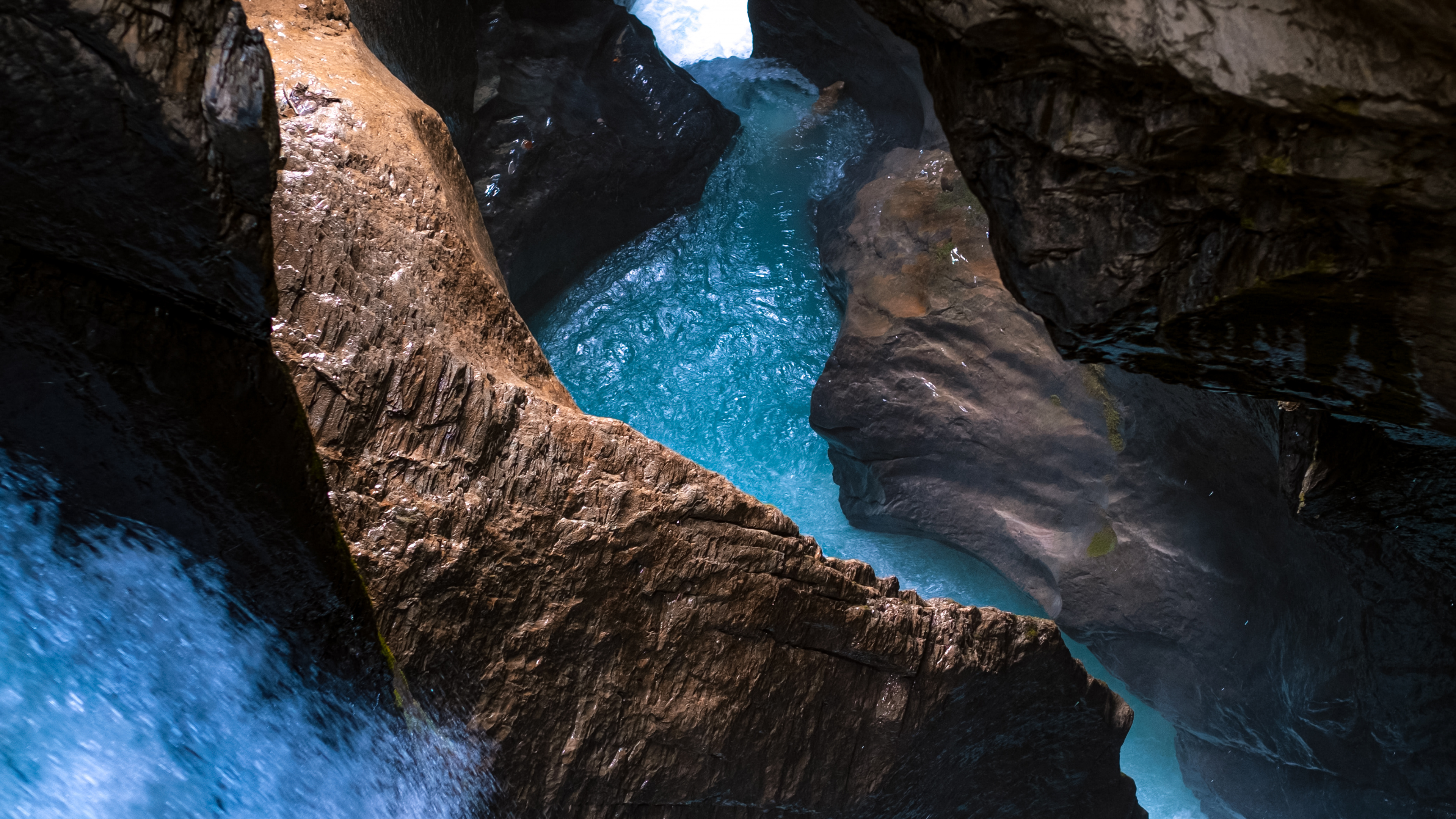 Agua, Cascada, Cañon, Los Recursos de Agua, Azure. Wallpaper in 3840x2160 Resolution