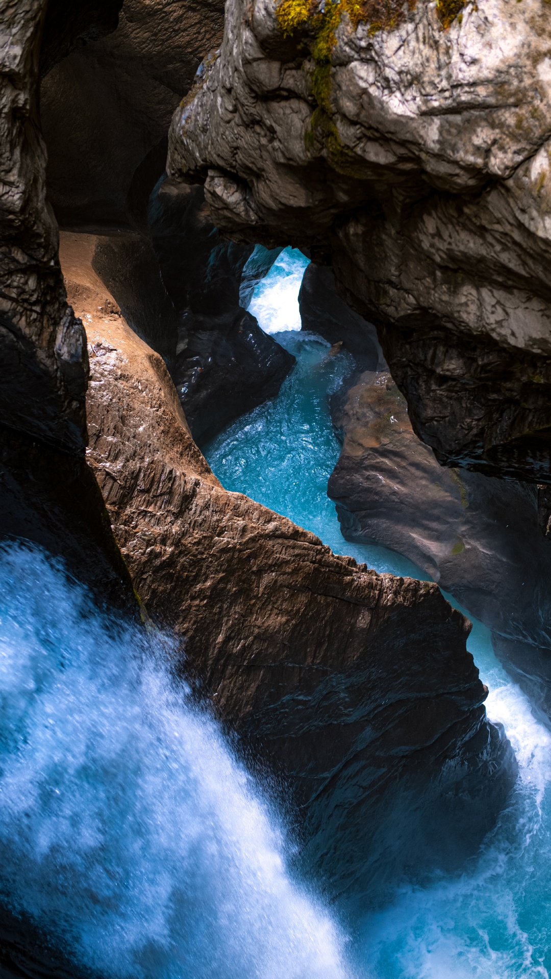 Eau, Cascade, Canyon, Les Ressources en Eau, Azure. Wallpaper in 1080x1920 Resolution