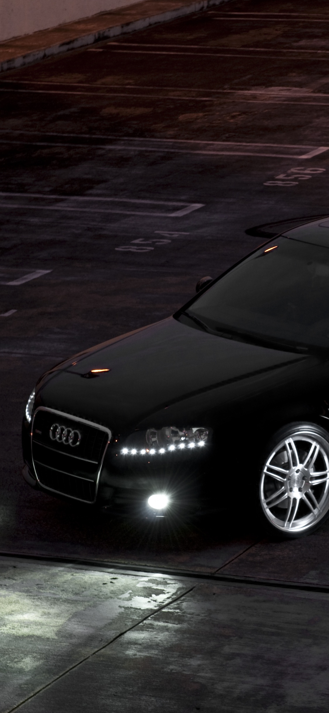 Black Mercedes Benz Coupe on Road. Wallpaper in 1125x2436 Resolution