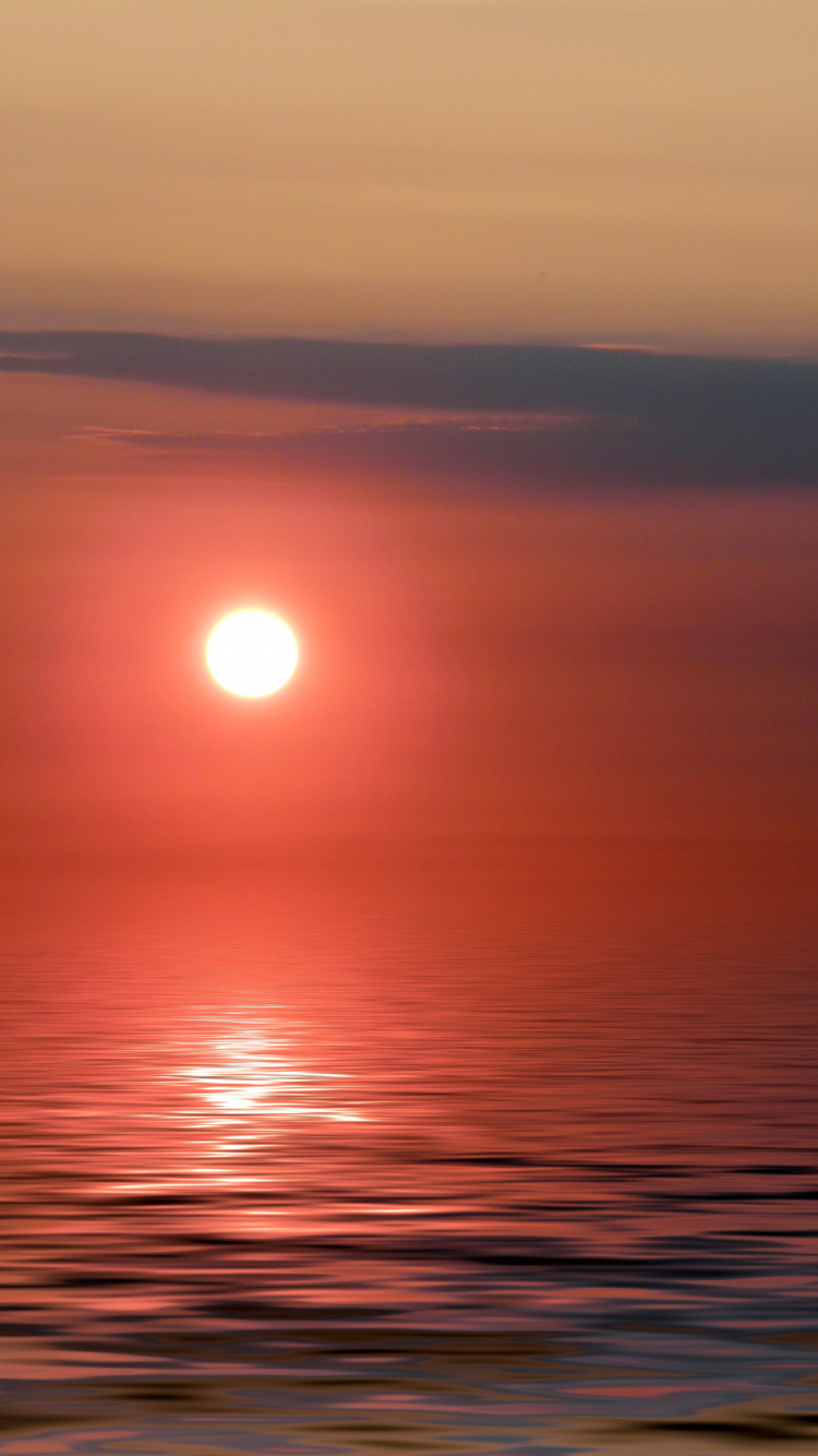 Sonnenuntergang, Abend, Horizont, Sonne, Sonnenaufgang. Wallpaper in 750x1334 Resolution