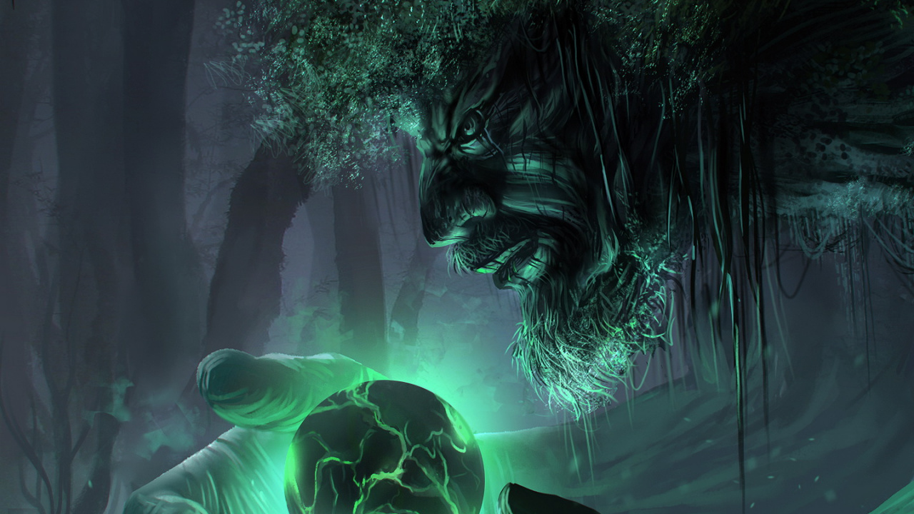 Forêt Fantastique Sombre, Forêt, Forêt Enchantée, Dark Fantasy, Art. Wallpaper in 1280x720 Resolution