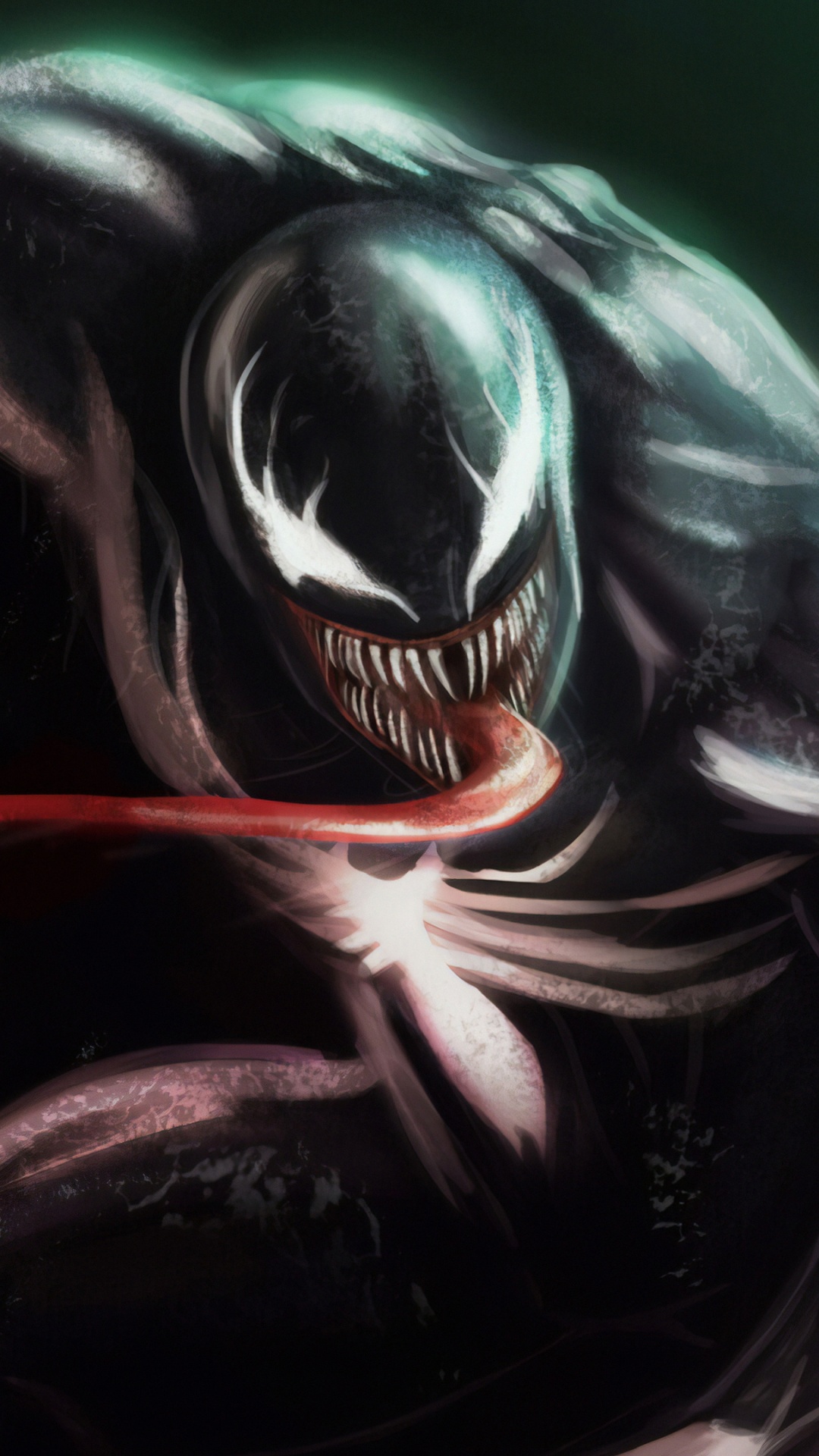 Peinture Abstraite Rouge et Noire. Wallpaper in 1080x1920 Resolution