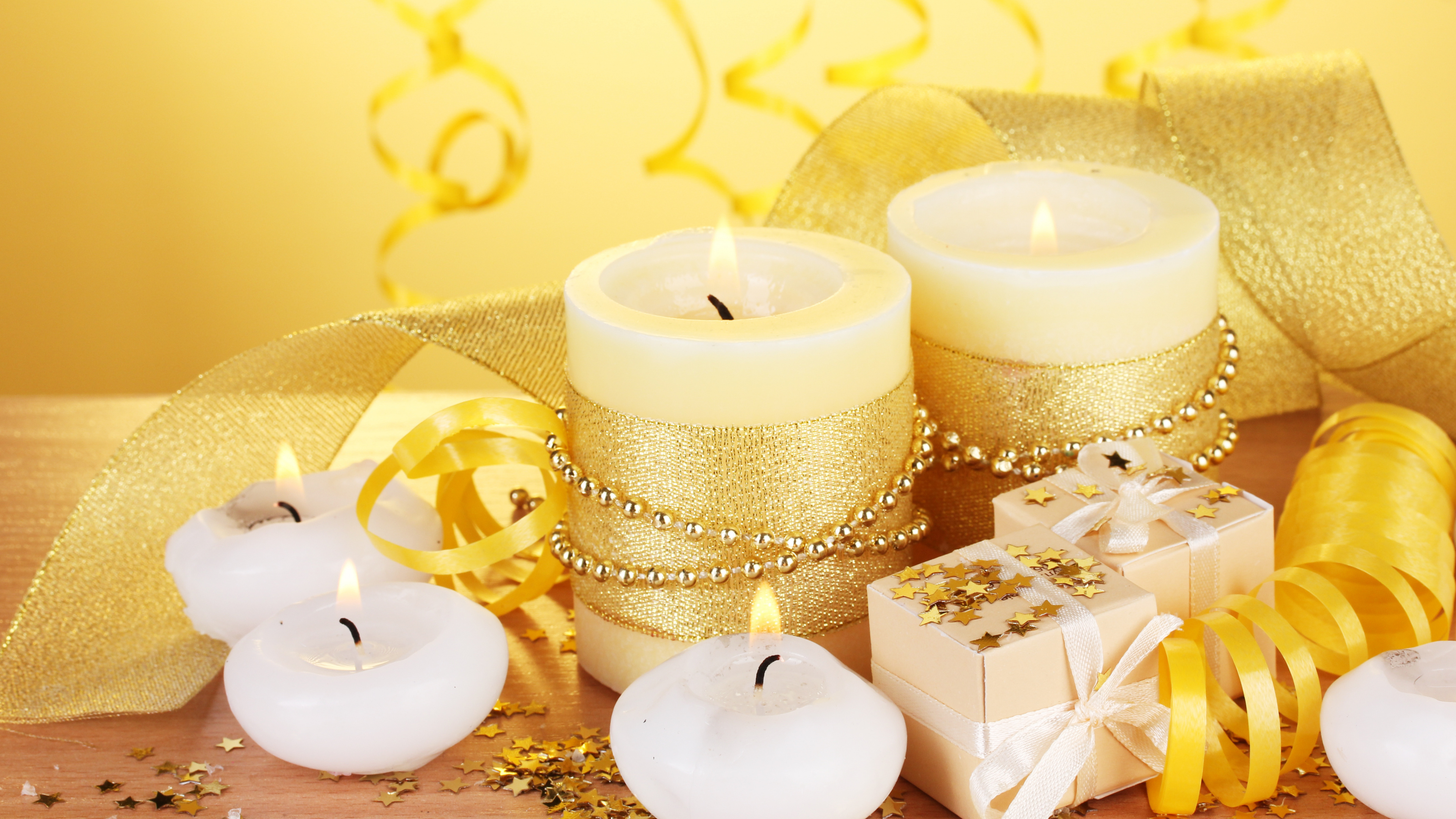 Candle, Yellow, Lighting, Wax, Anniversary. Wallpaper in 3840x2160 Resolution