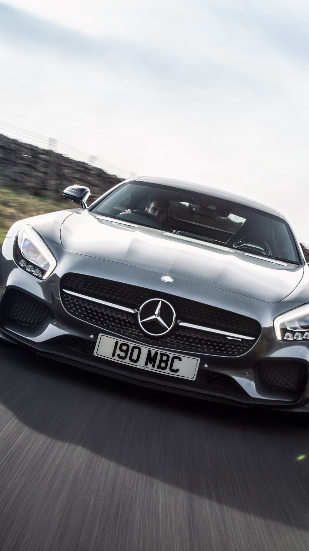 Silver Mercedes Benz Car on Road During Daytime. Wallpaper in 1080x1920 Resolution