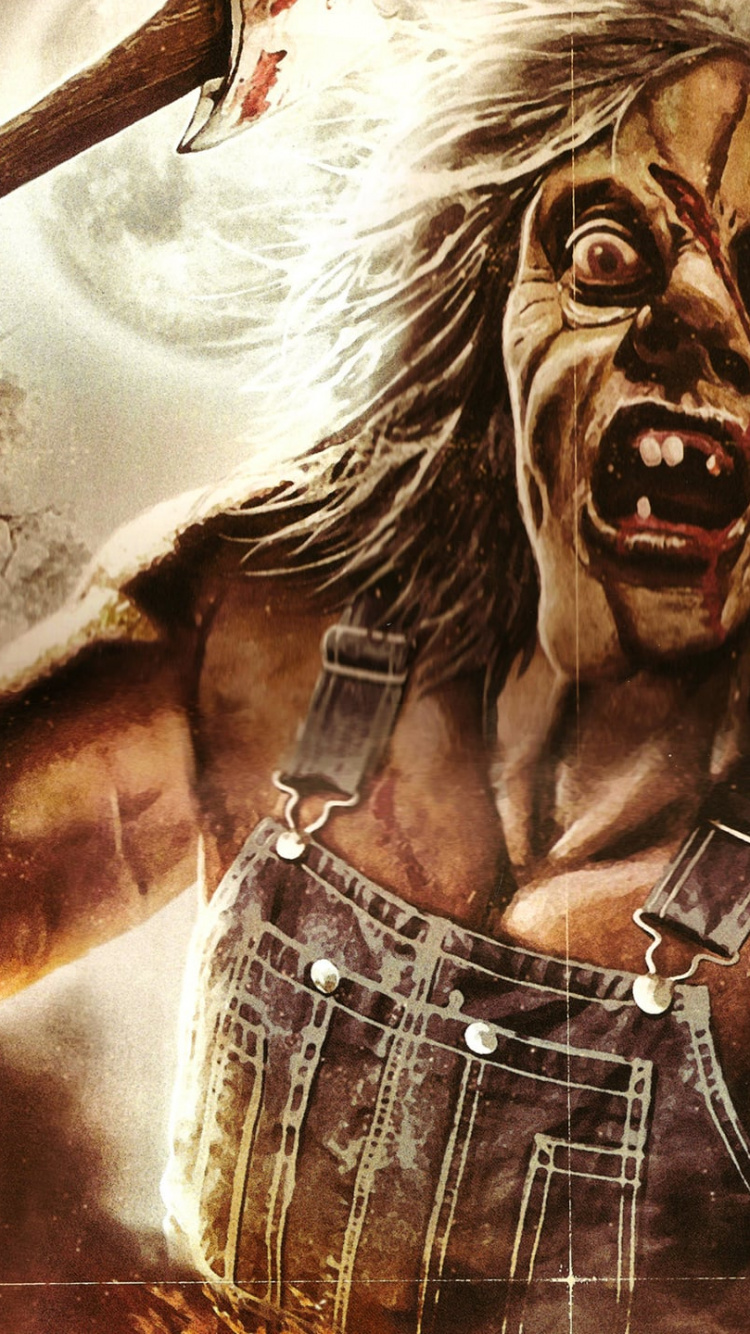 Homme en Chemise Noire et Blanche Tenant un Bâton Marron. Wallpaper in 750x1334 Resolution