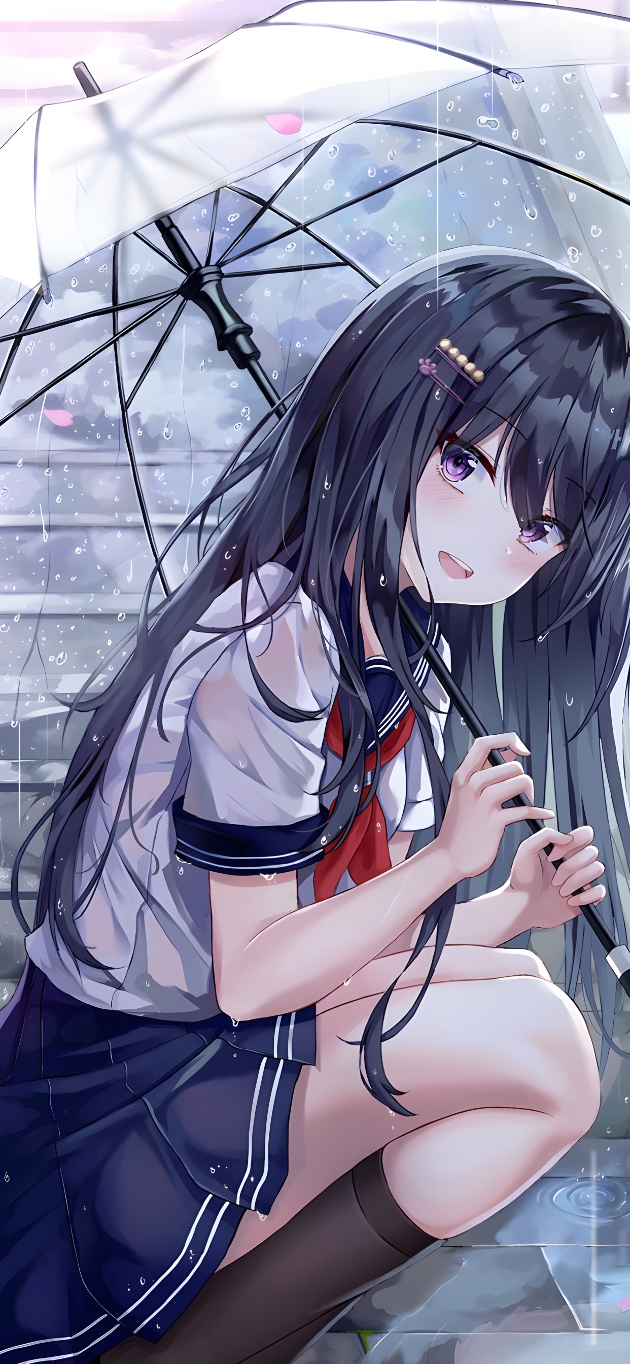 Cute Manga Fille Styl, Animated Cartoon, Sleeve, Animation, Cartoon. Wallpaper in 1242x2688 Resolution