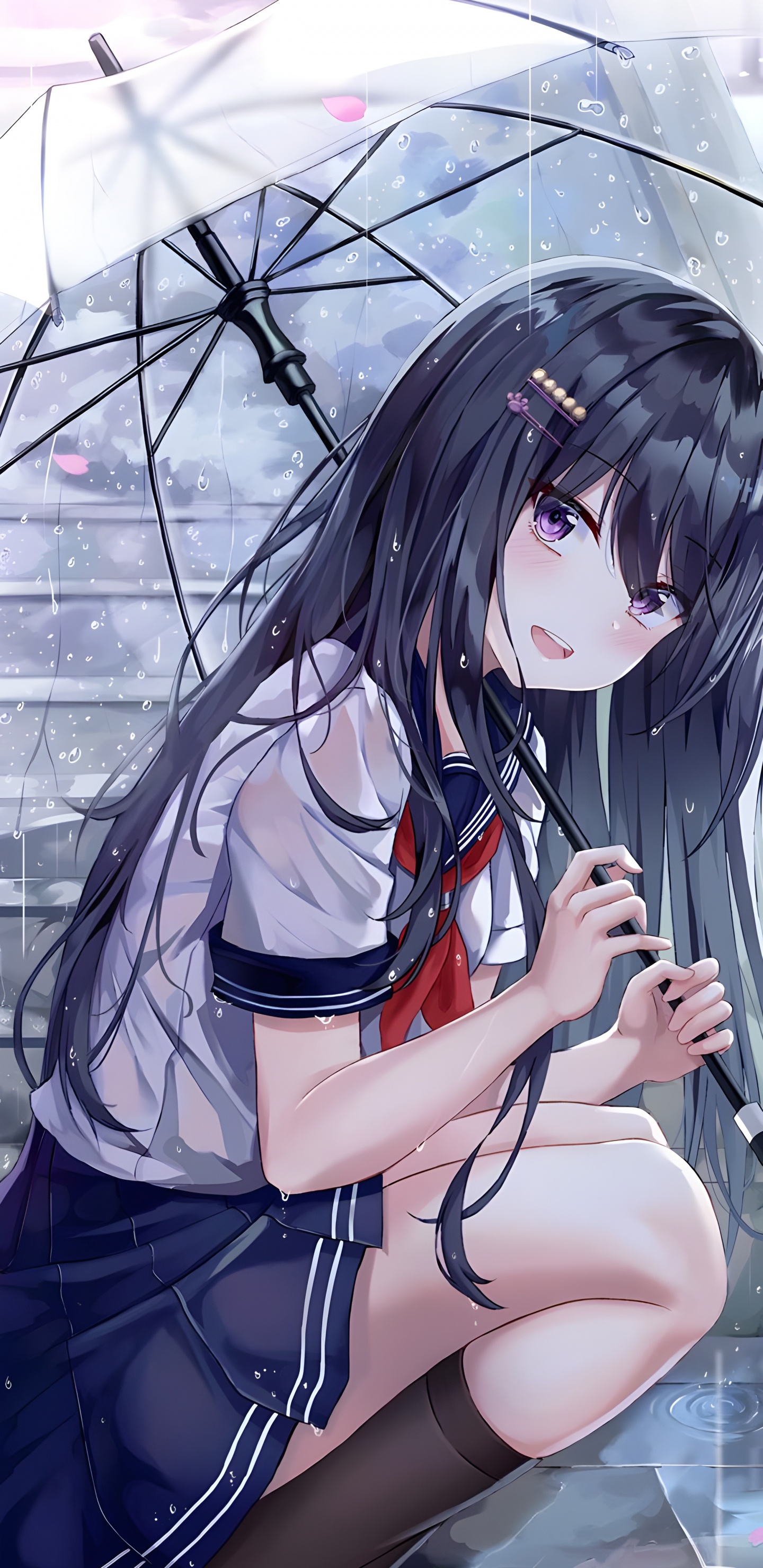 Cute Manga Fille Styl, Dessin Animé, Manche, Animation, Cartoon. Wallpaper in 1440x2960 Resolution