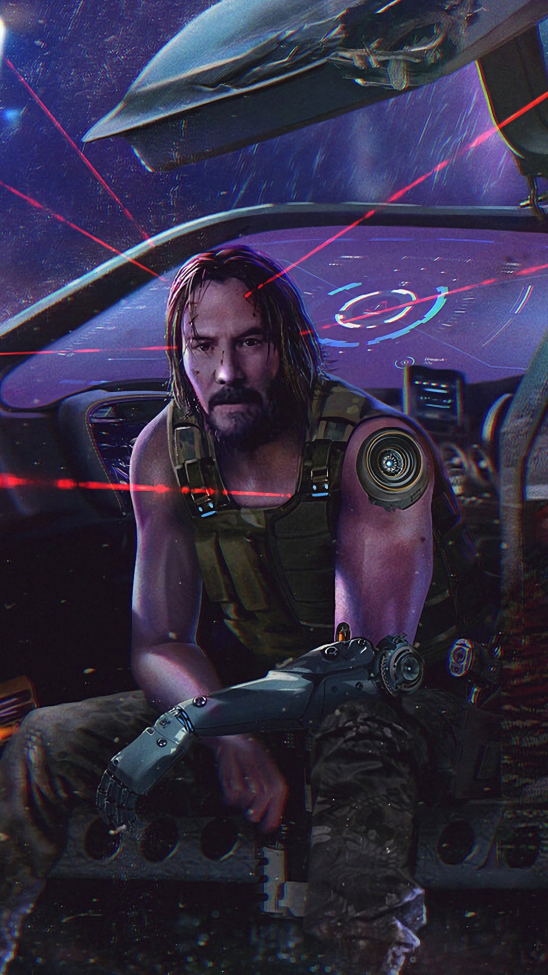 Cyberpunk, Keanu Reeves, Cyberpunk 2077, Cyberpunk 2020, Entretenimiento. Wallpaper in 1080x1920 Resolution