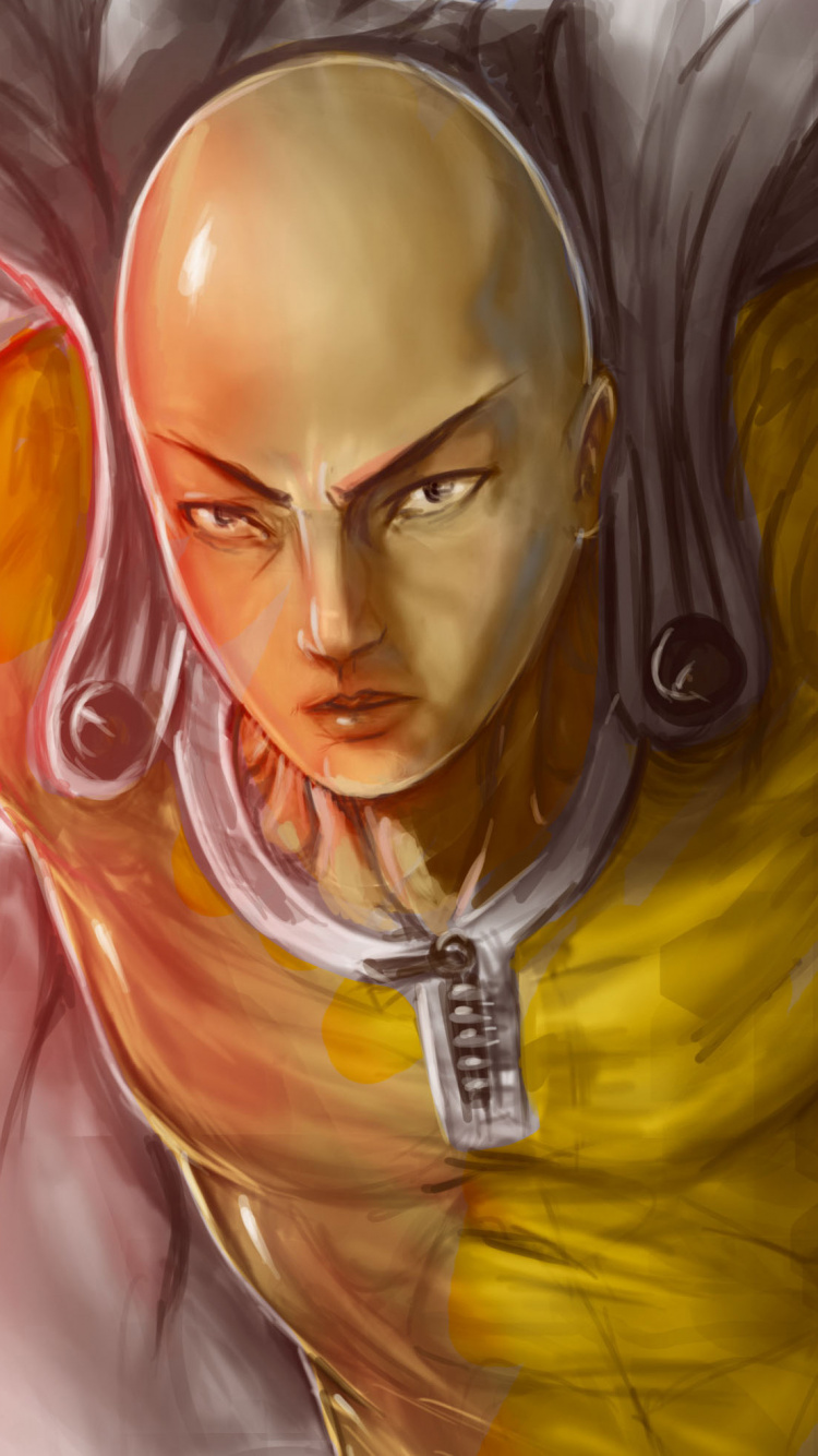 Ita玉, 一个冲的男人, 艺术, 卡通, 草图 壁纸 750x1334 允许