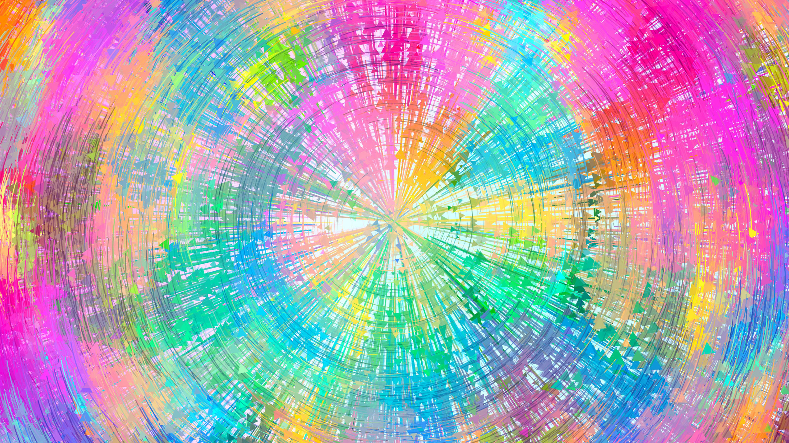 Pink Yellow and Blue Abstract Painting. Wallpaper in 2560x1440 Resolution