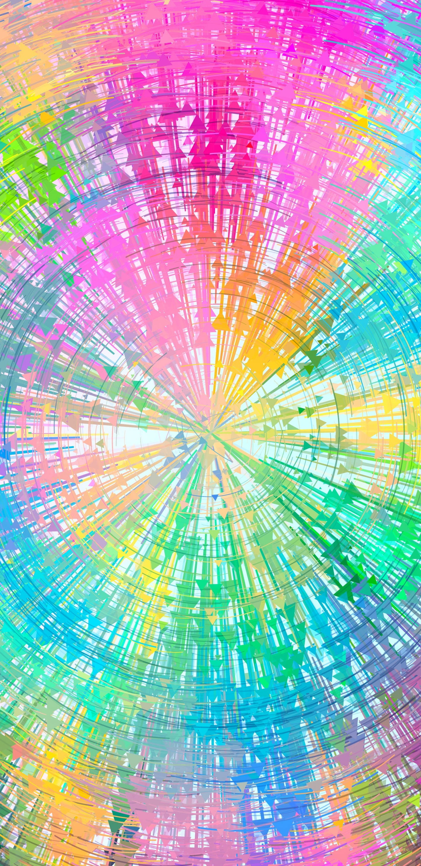 Pintura Abstracta Rosa Amarilla y Azul. Wallpaper in 1440x2960 Resolution