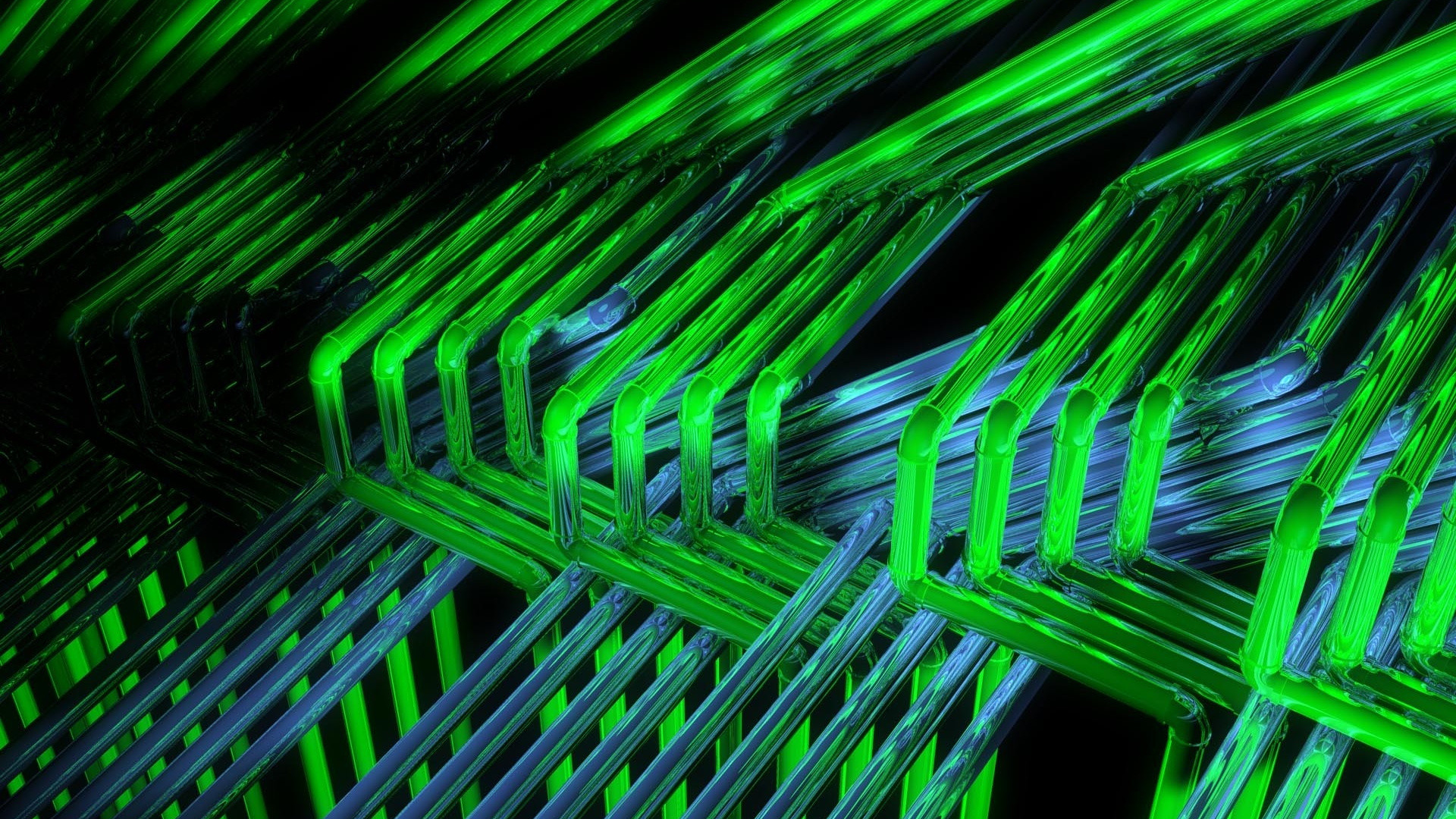 Fond D'écran Numérique Lumière Verte et Noire. Wallpaper in 1920x1080 Resolution