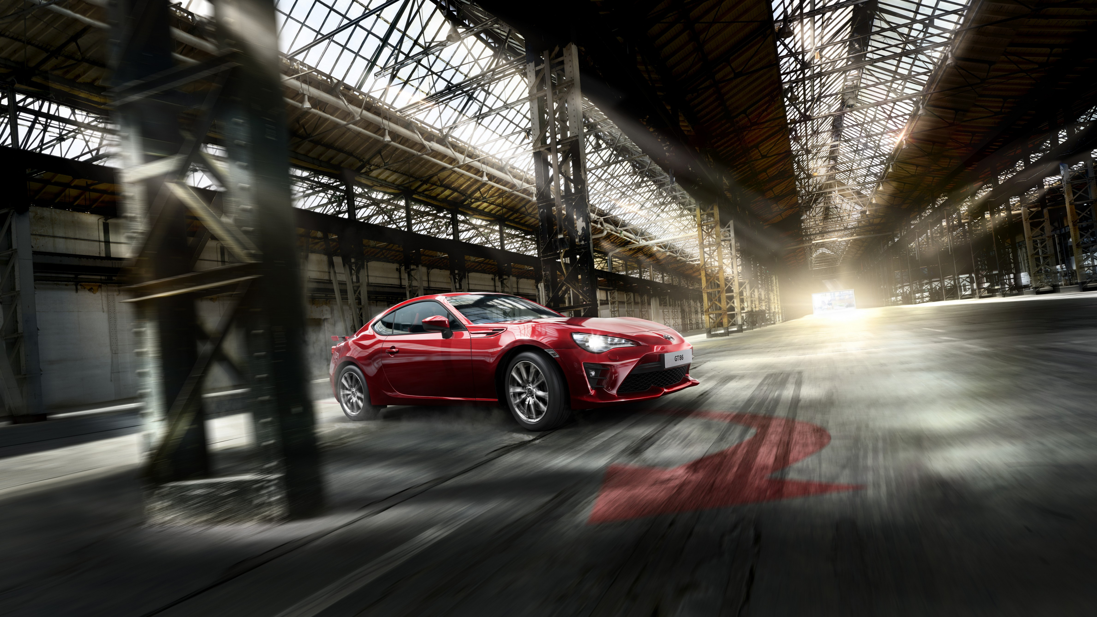 Red Sedan on Road During Daytime. Wallpaper in 3840x2160 Resolution