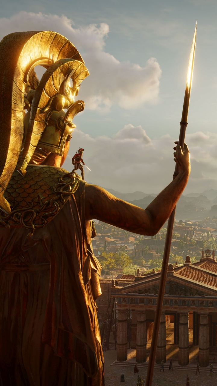 Assassins Creed Odyssey, Ubisoft, Mythologie, Sonnenlicht, Cloud. Wallpaper in 720x1280 Resolution