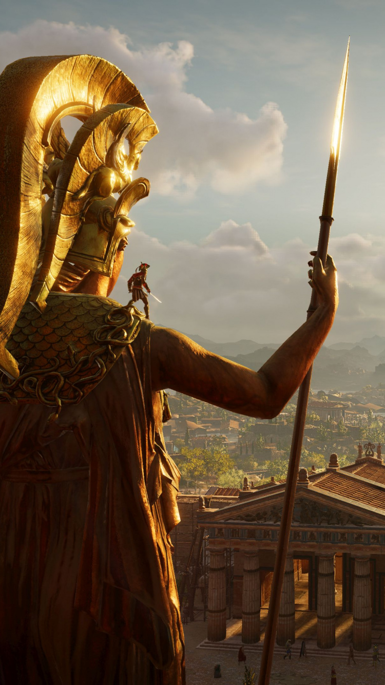 Assassins Creed Odyssey, Ubisoft, Mythologie, Sonnenlicht, Cloud. Wallpaper in 750x1334 Resolution