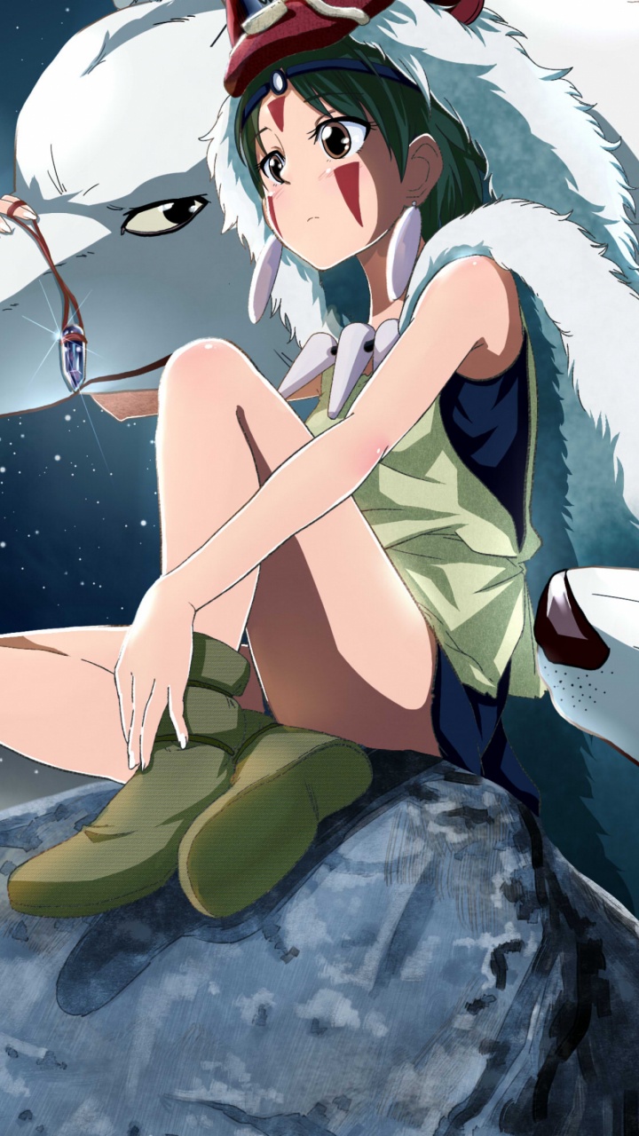 Rothaarige Frau im Grün-weißen Kleid Anime-Charakter. Wallpaper in 720x1280 Resolution