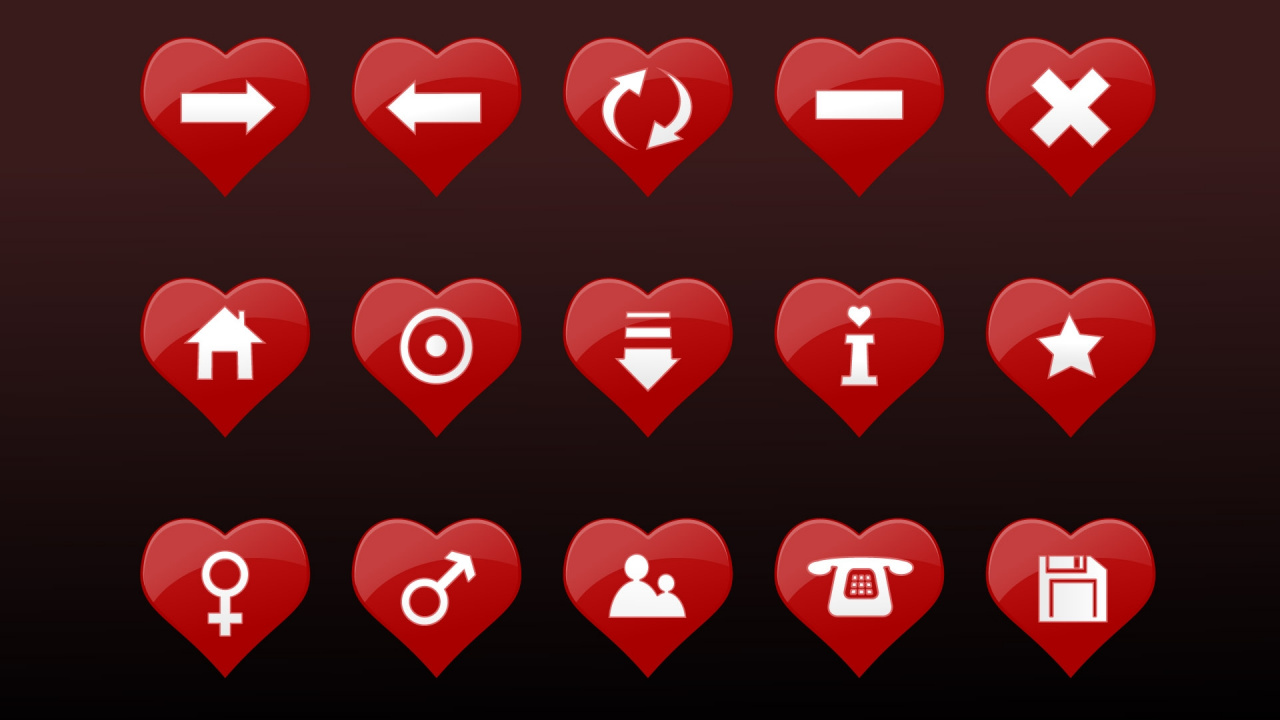 Illustration de Coeurs Rouges et Blancs. Wallpaper in 1280x720 Resolution