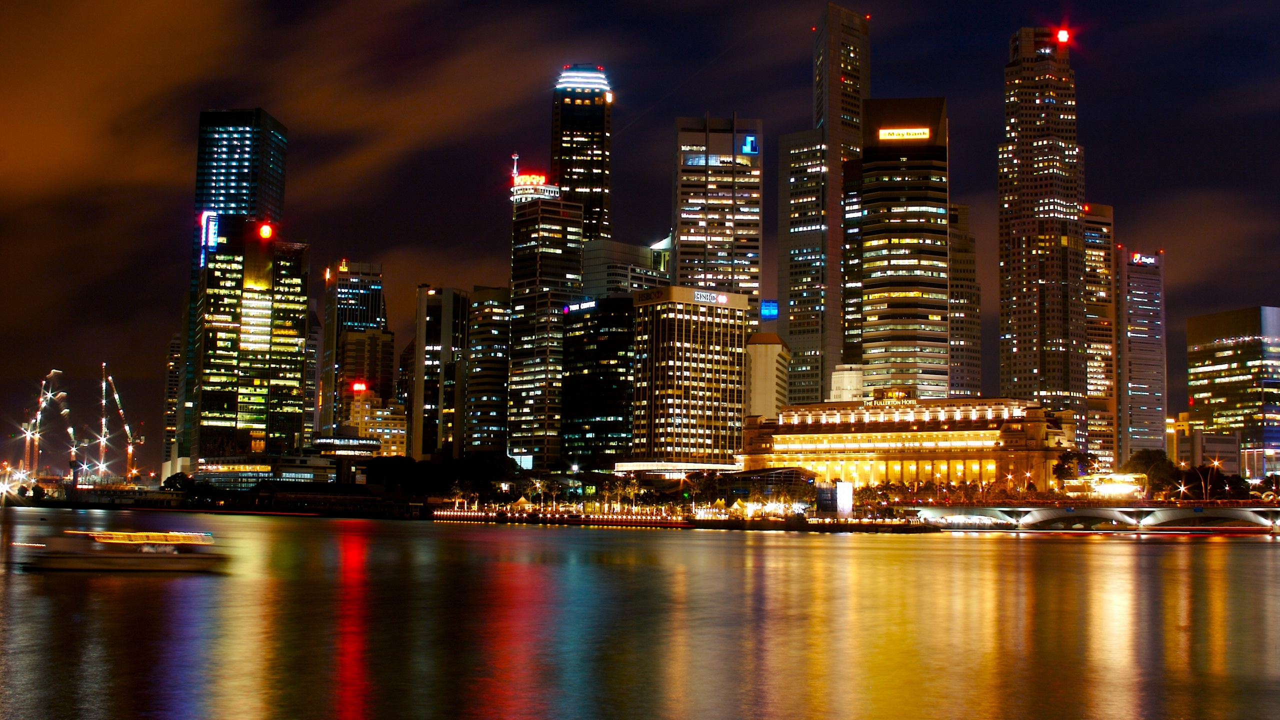 City Skyline During Night Time. Wallpaper in 2560x1440 Resolution