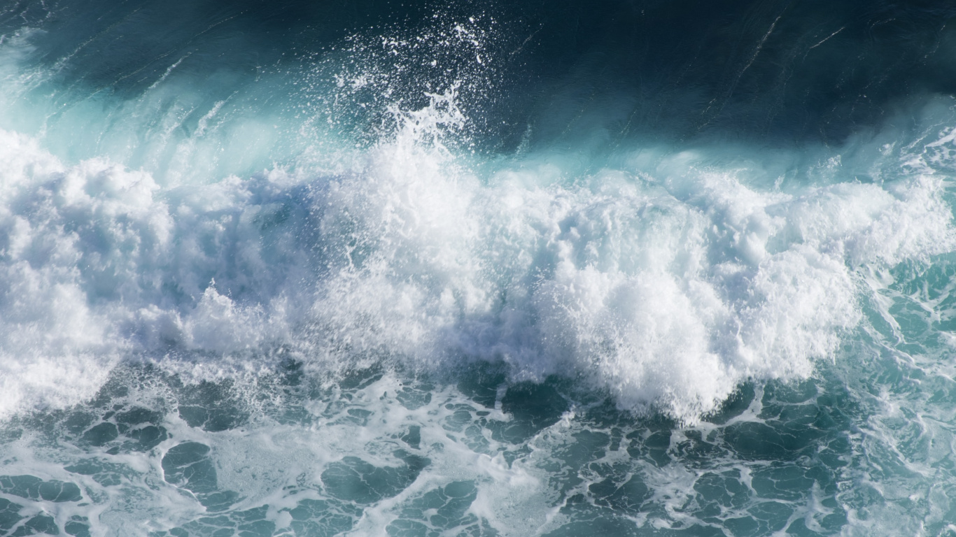 Plage, Ciel, Mer, Rive, le Vent Vague. Wallpaper in 1366x768 Resolution