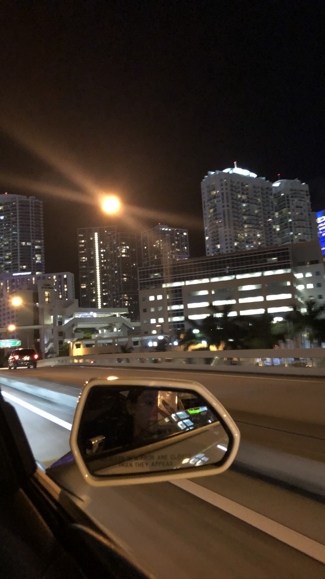 King, Mid Size Car, Automotive Mirror, Road, Night. Wallpaper in 1080x1920 Resolution