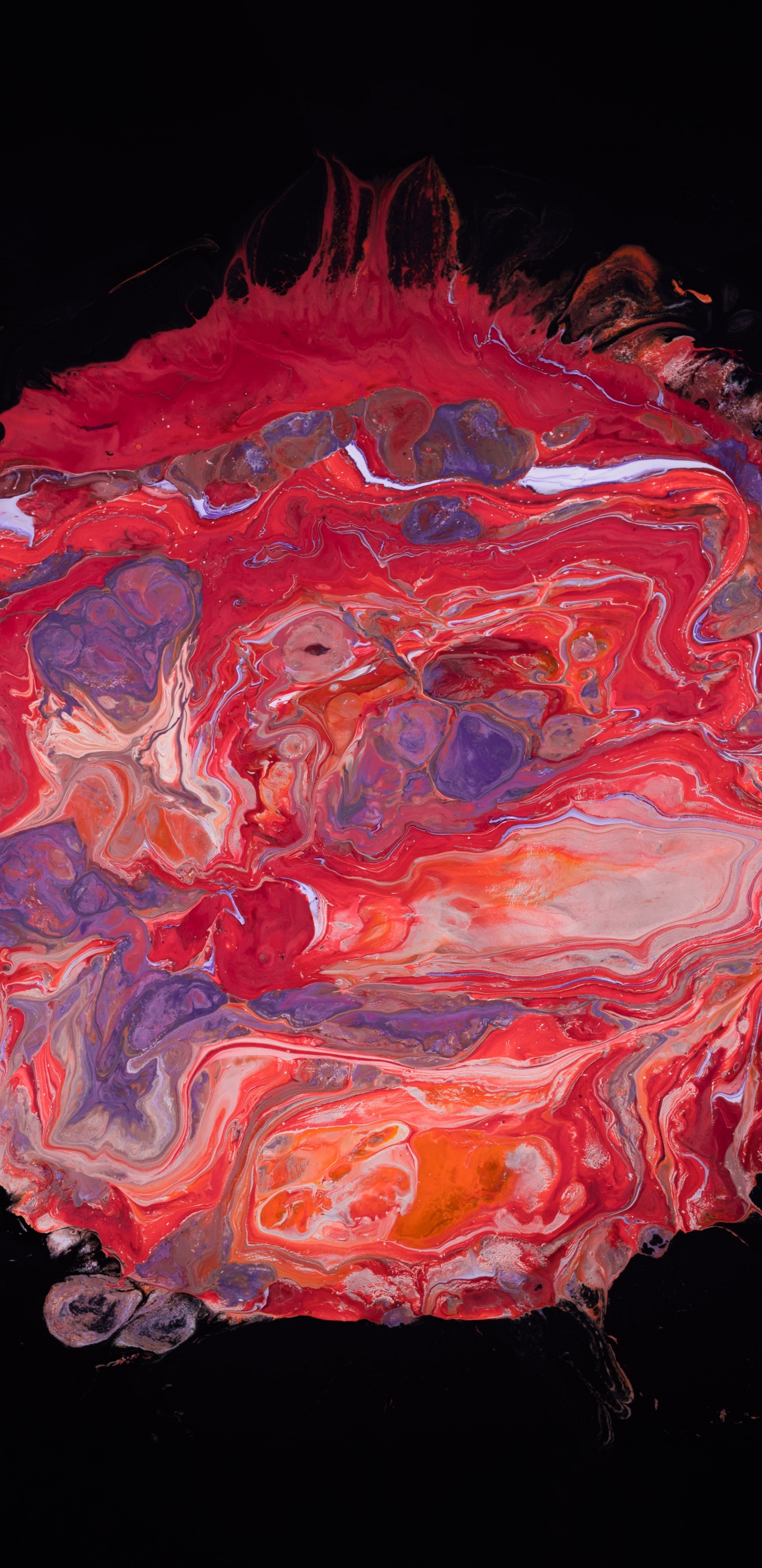 Rote Und Weiße Abstrakte Malerei. Wallpaper in 1440x2960 Resolution