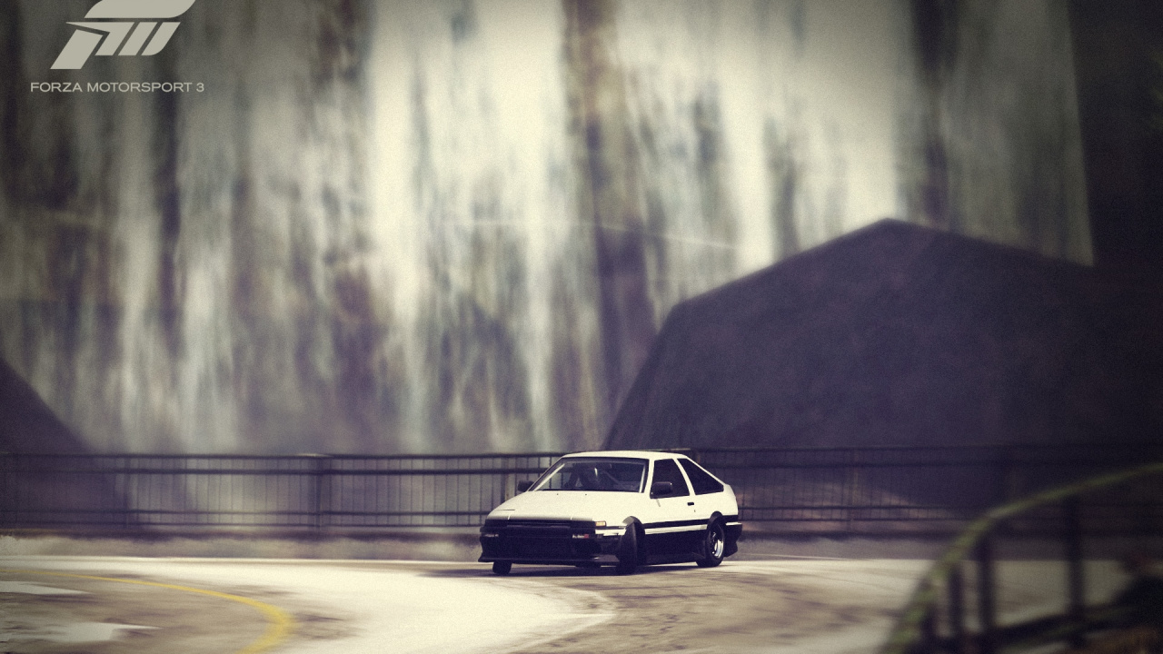 White Sedan on Road During Daytime. Wallpaper in 1280x720 Resolution