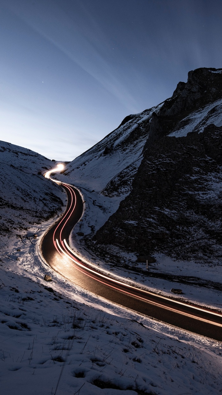 Mountainous Landforms, Mountain, Snow, Mountain Pass, Mountain Range. Wallpaper in 720x1280 Resolution
